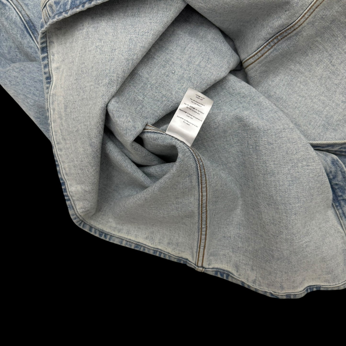 Y/Project 22AW Pinched Logo Oversized Denim Shirt (Fits up to size L)