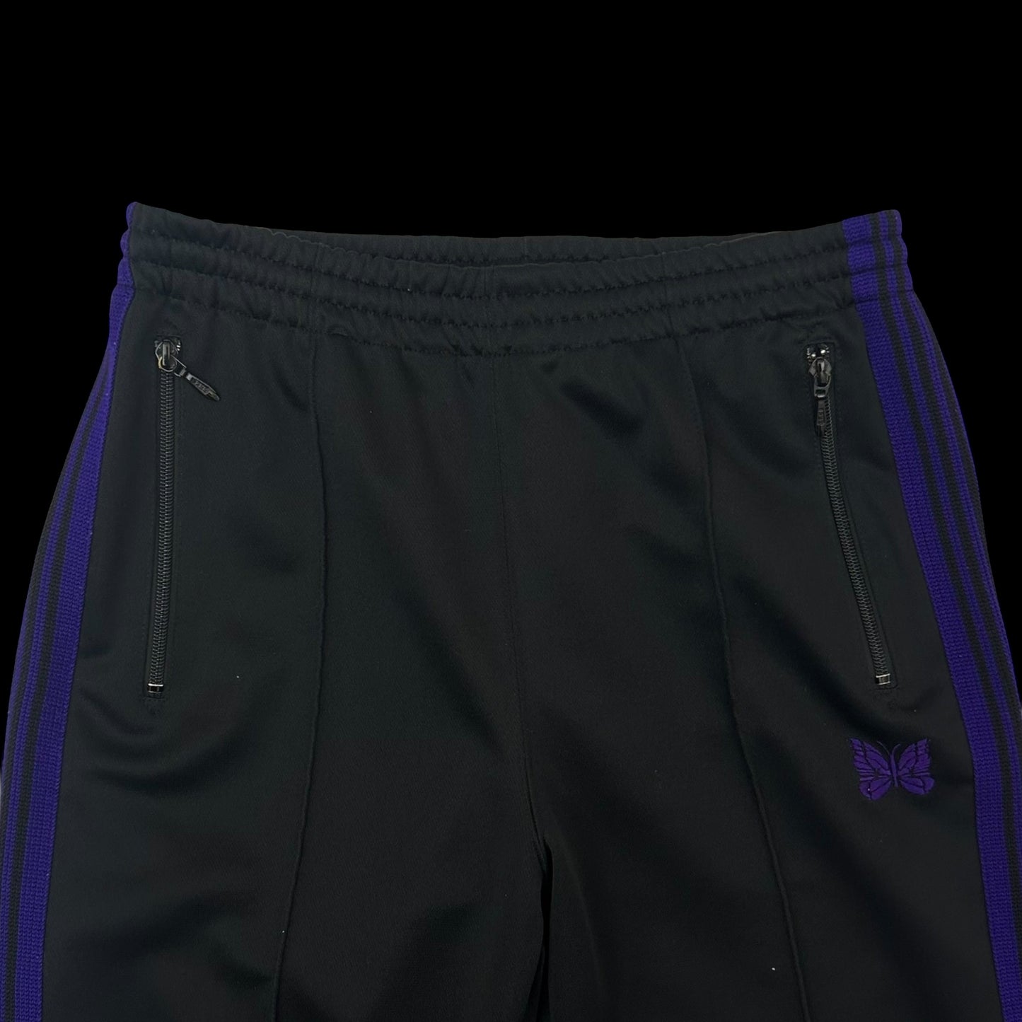 Needles Poly Smooth Track Pants Black/Purple (Size S)