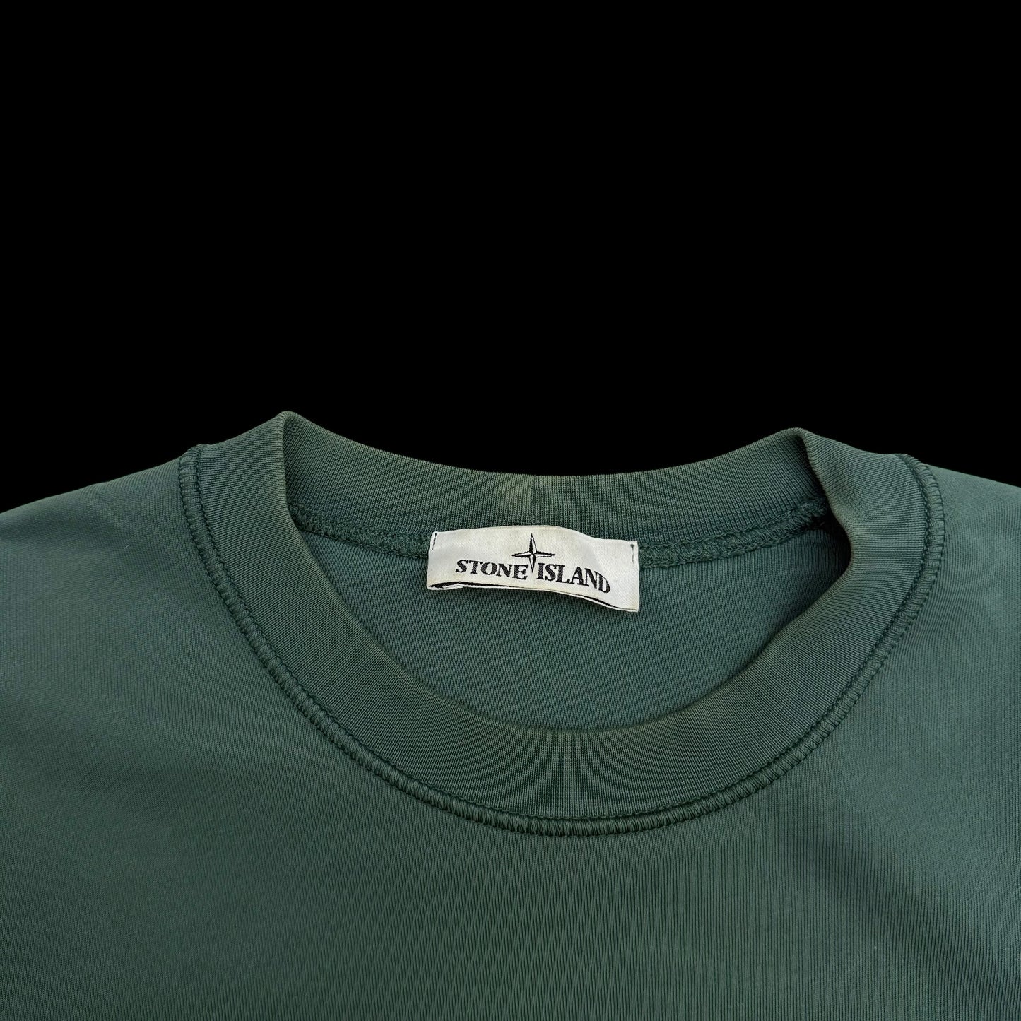 Stone Island Garment-Dyed Crewneck Sweatshirt ‘Petrol Green’ (Fits M-L)