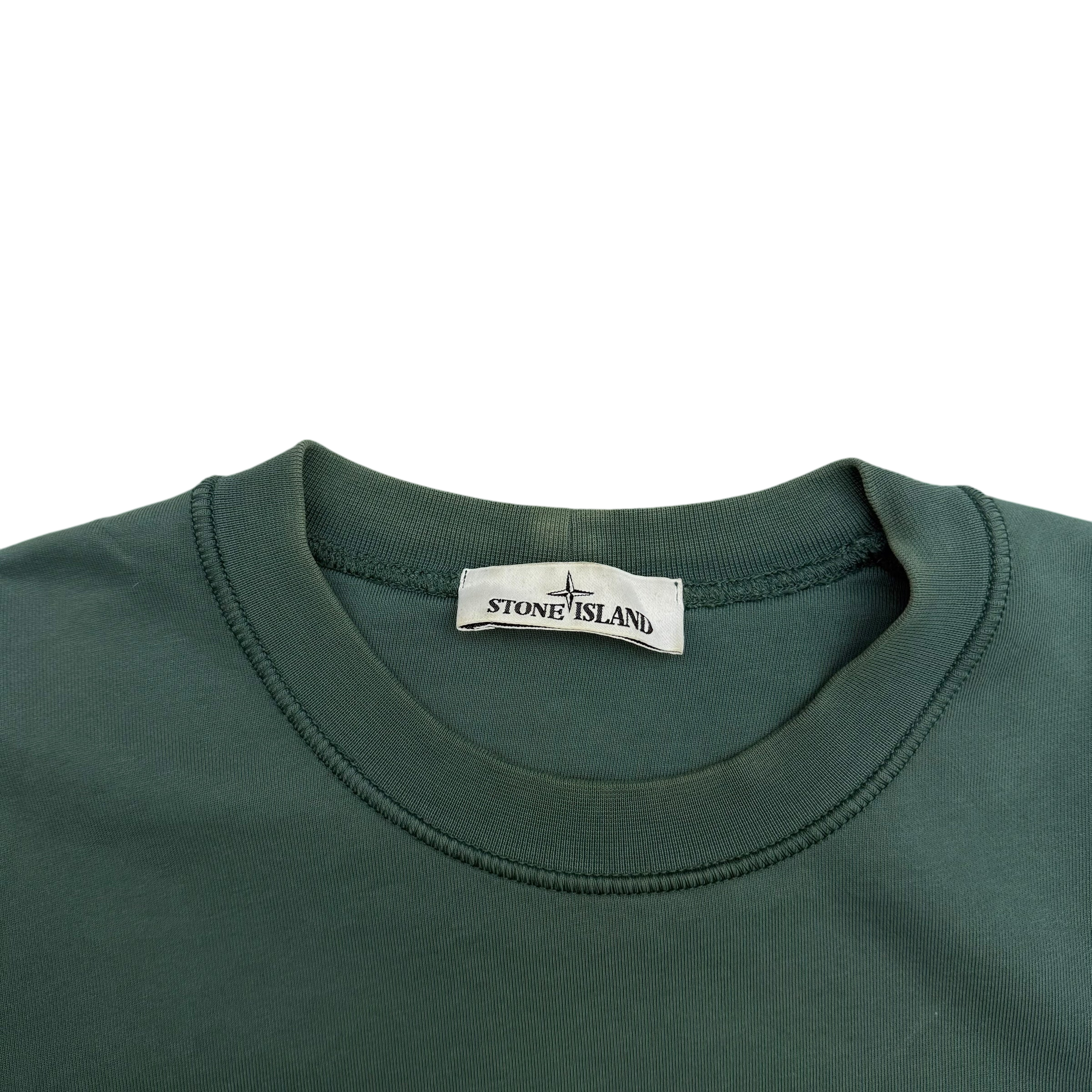 Stone Island Garment-Dyed Crewneck Sweatshirt ‘Petrol Green’ (Fits M-L)