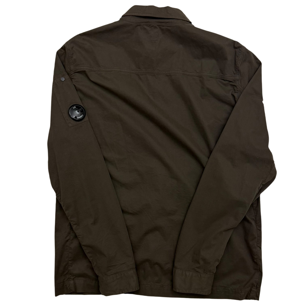 C.P. Company Gabardine Pocket Lens Overshirt Brown (Fits L-XL)
