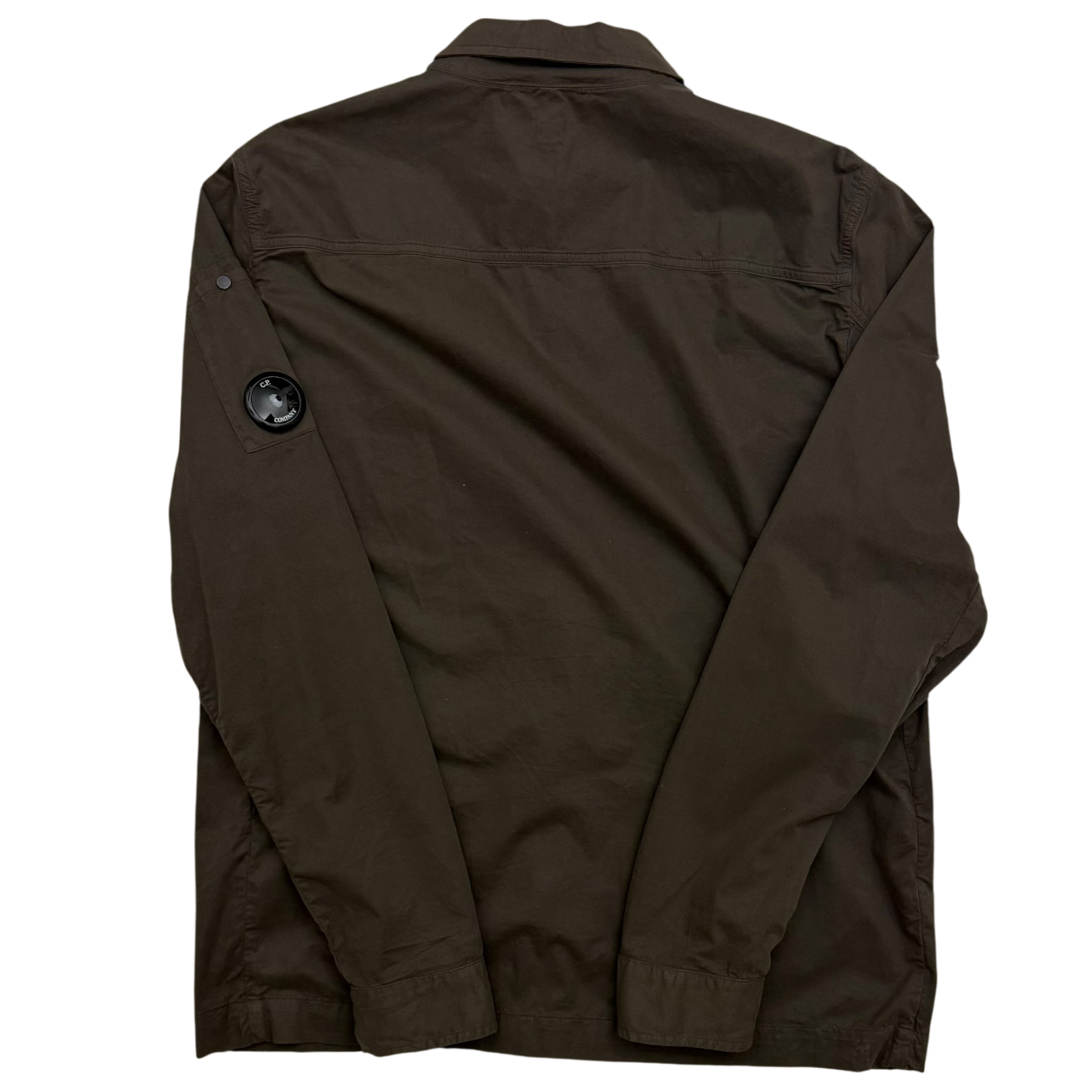 C.P. Company Gabardine Pocket Lens Overshirt Brown (Fits L-XL)