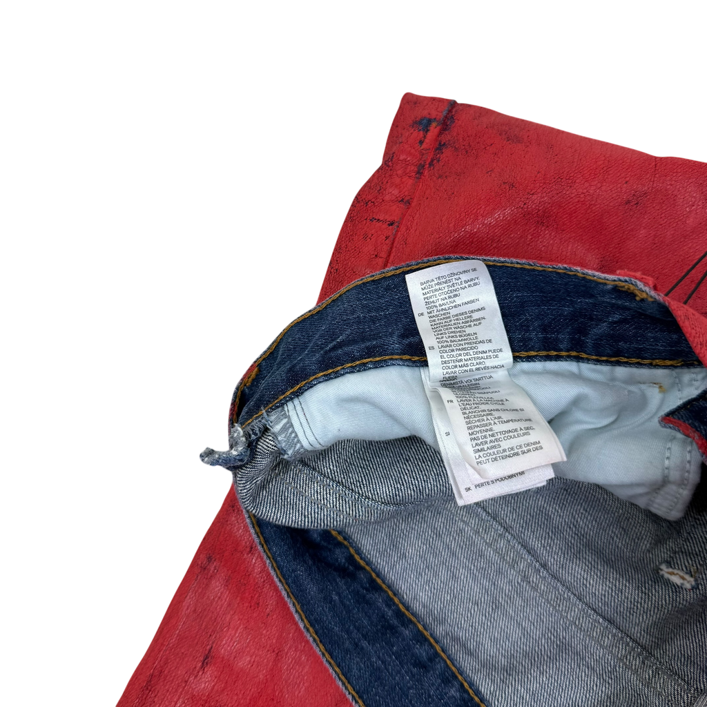 Maison Margiela x H&M 2012 Painted Jeans Red (Size 33”)