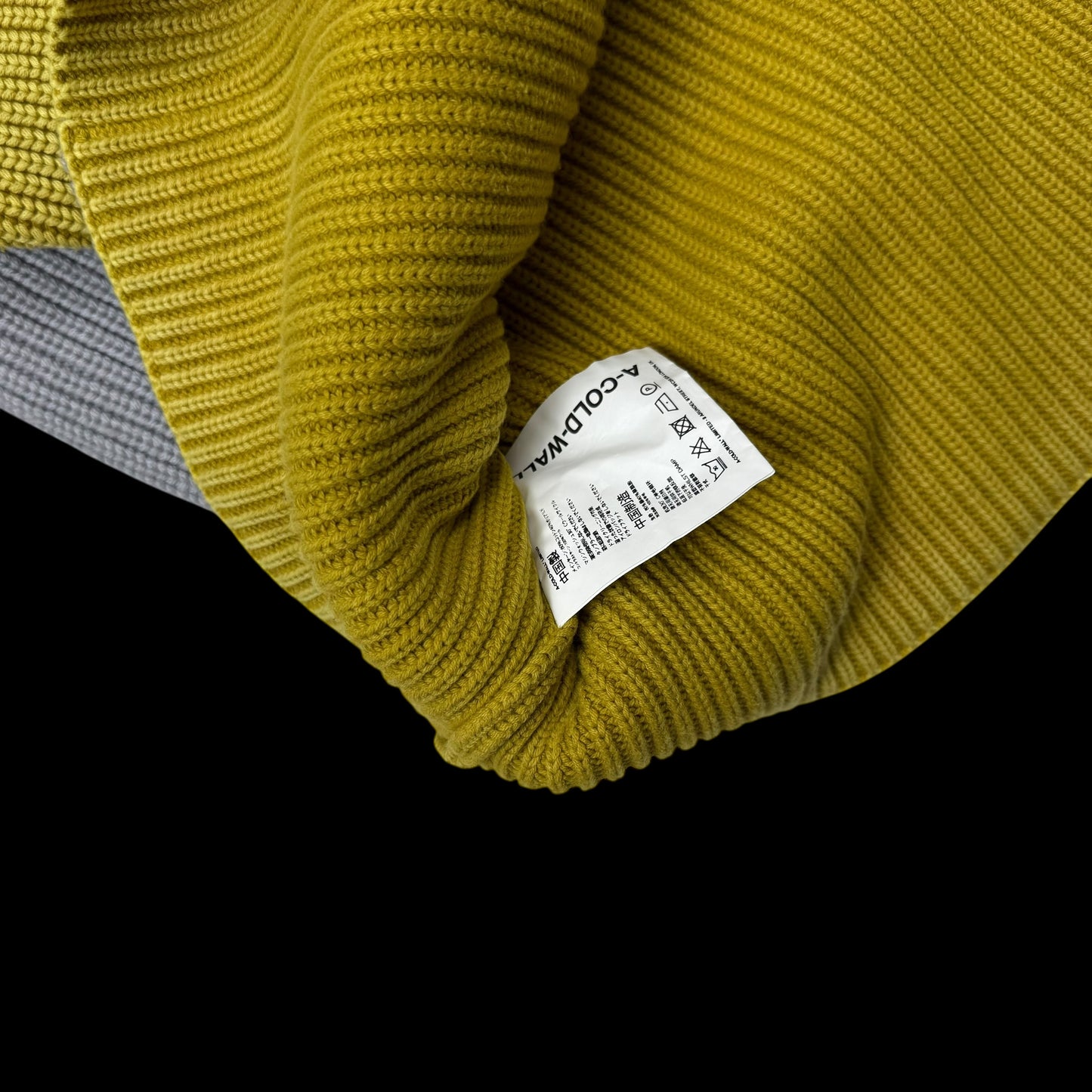 A-Cold-Wall* FW21 Runway Frame Knit Sweatshirt Sulphur Yellow (fits up to L)