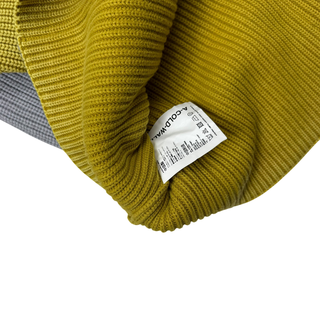 A-Cold-Wall* FW21 Runway Frame Knit Sweatshirt Sulphur Yellow (Size S)