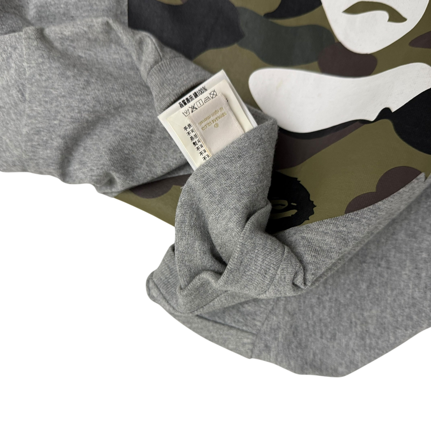 BAPE (A Bathing Ape)1st Camo Big Ape Head Womens T-Shirt Grey (Size Womens XS)