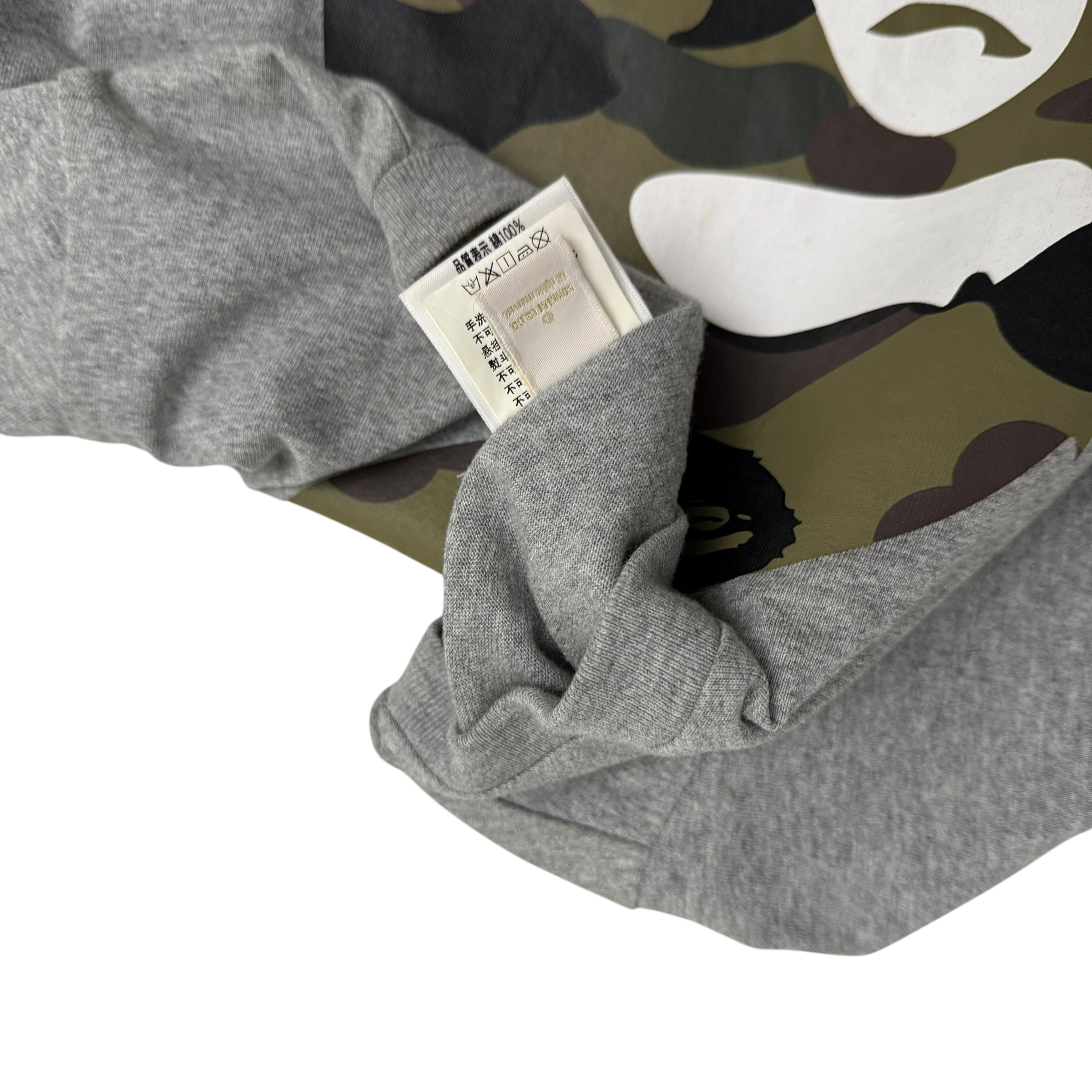 BAPE (A Bathing Ape)1st Camo Big Ape Head Womens T-Shirt Grey (Size Womens XS)