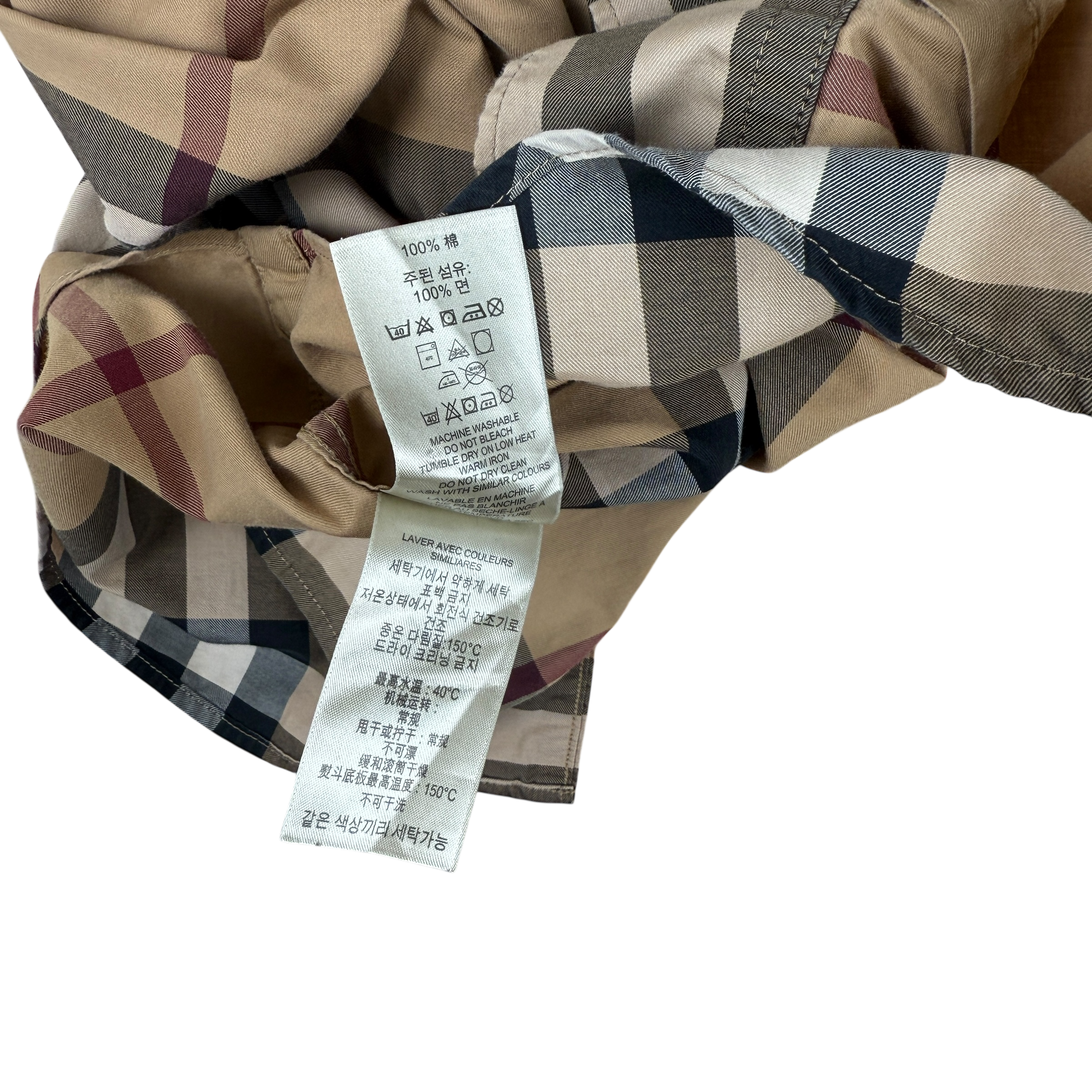 Burberry Nova Check Button-Up Shirt (Size XL)