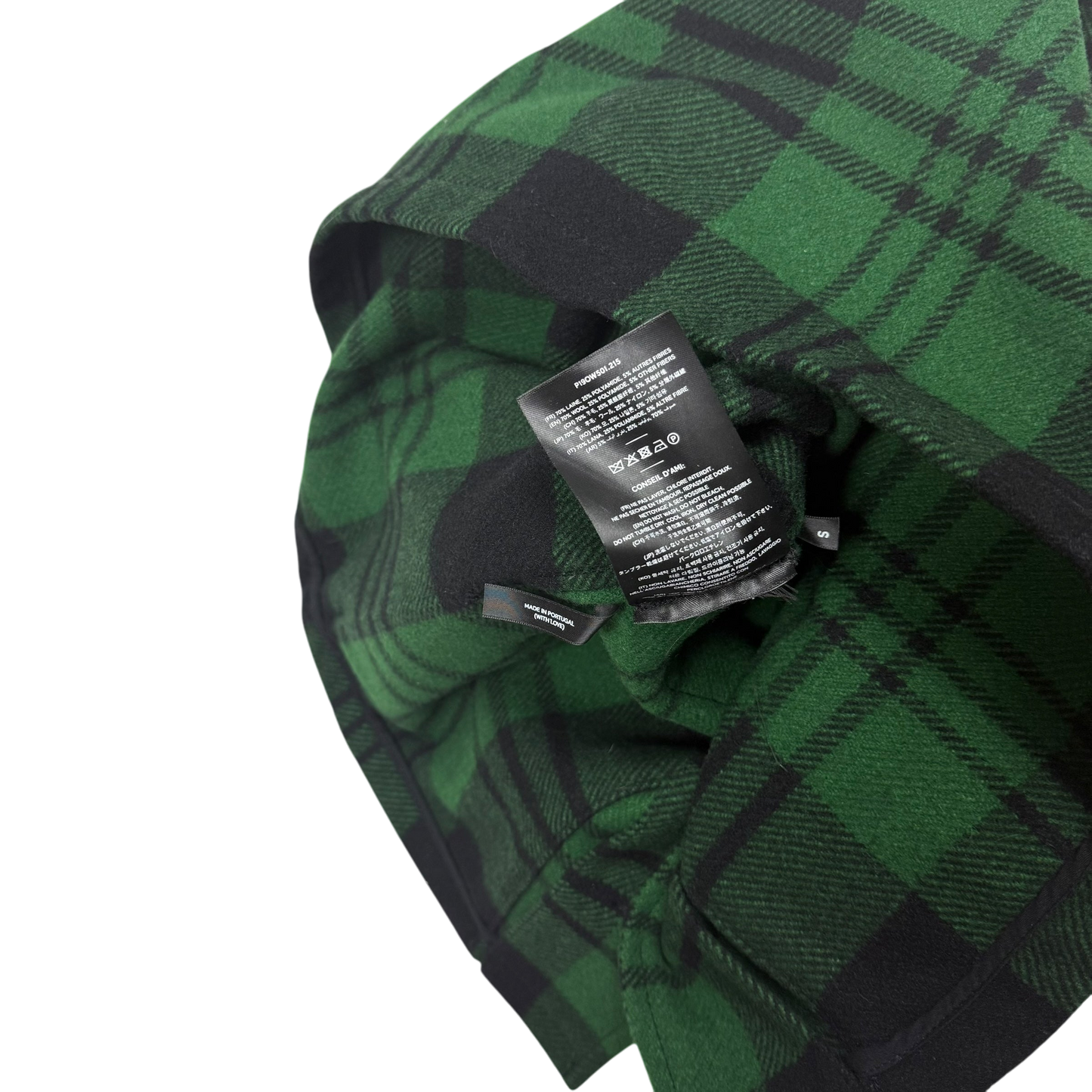 Ami SS19 Checked Wool-Blend Jacket Green (Size S)