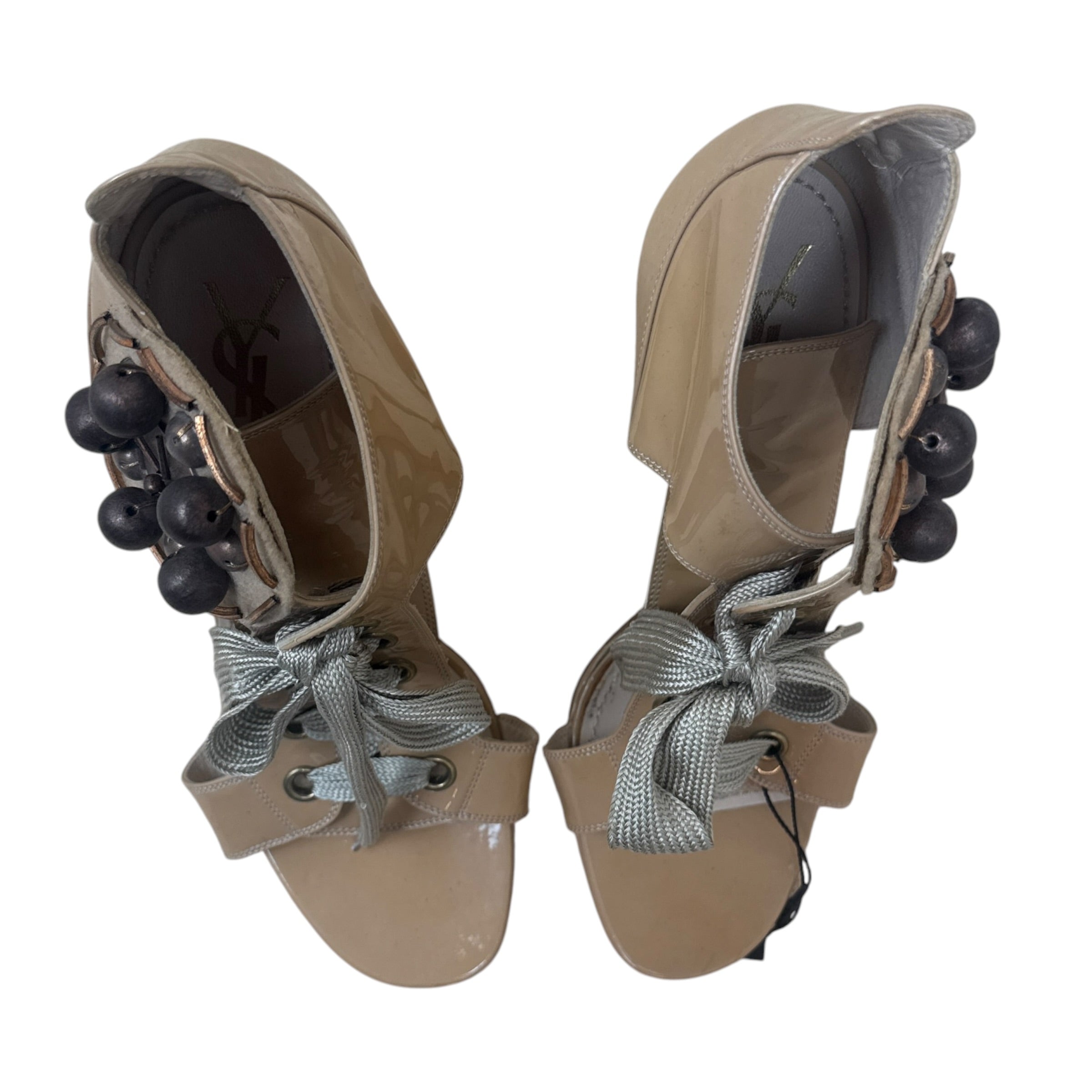 Yves Saint Laurent Embellished Heels Beige (Size EU38)