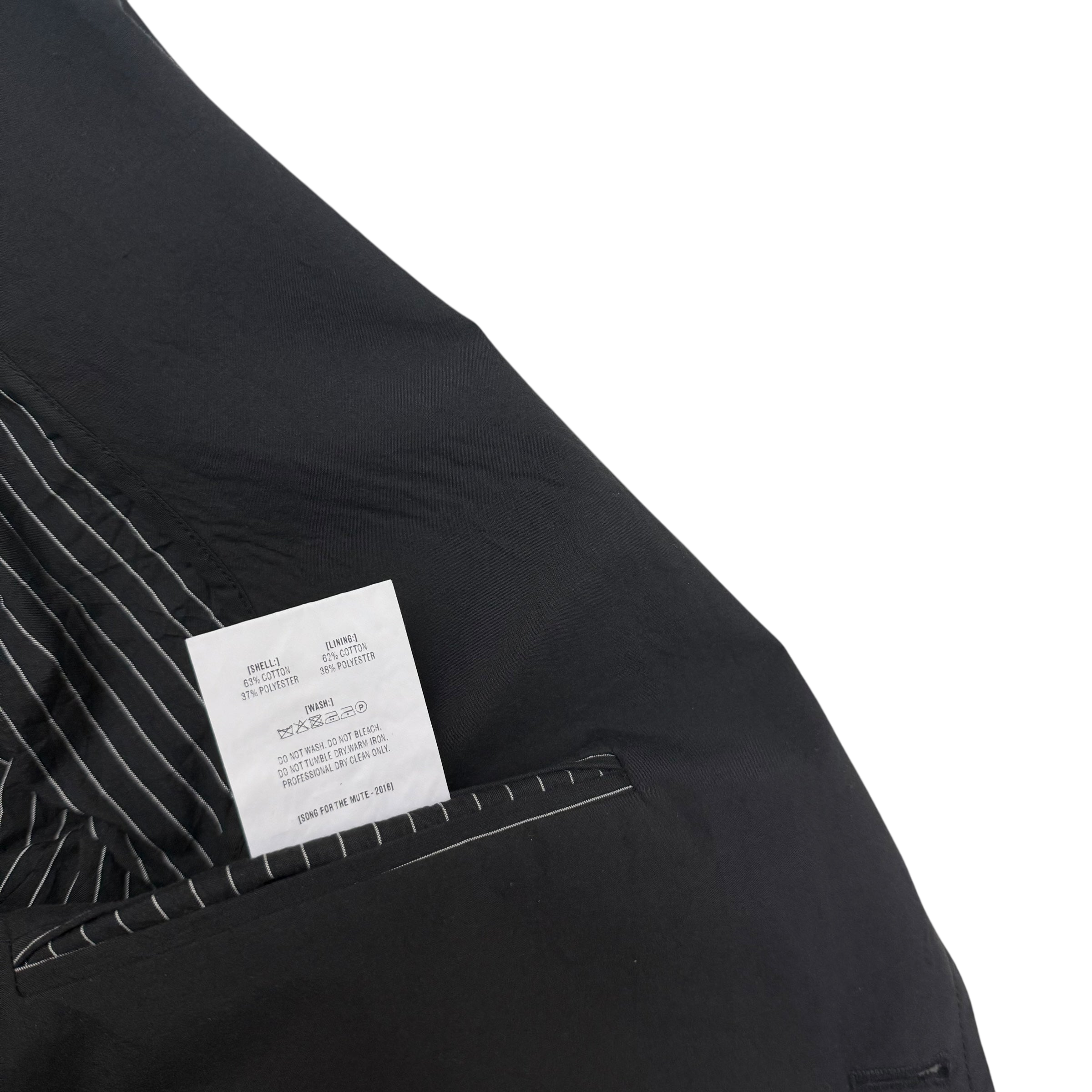 Song for the Mute SS16 Black Dinner Jacket (Fits M-L)
