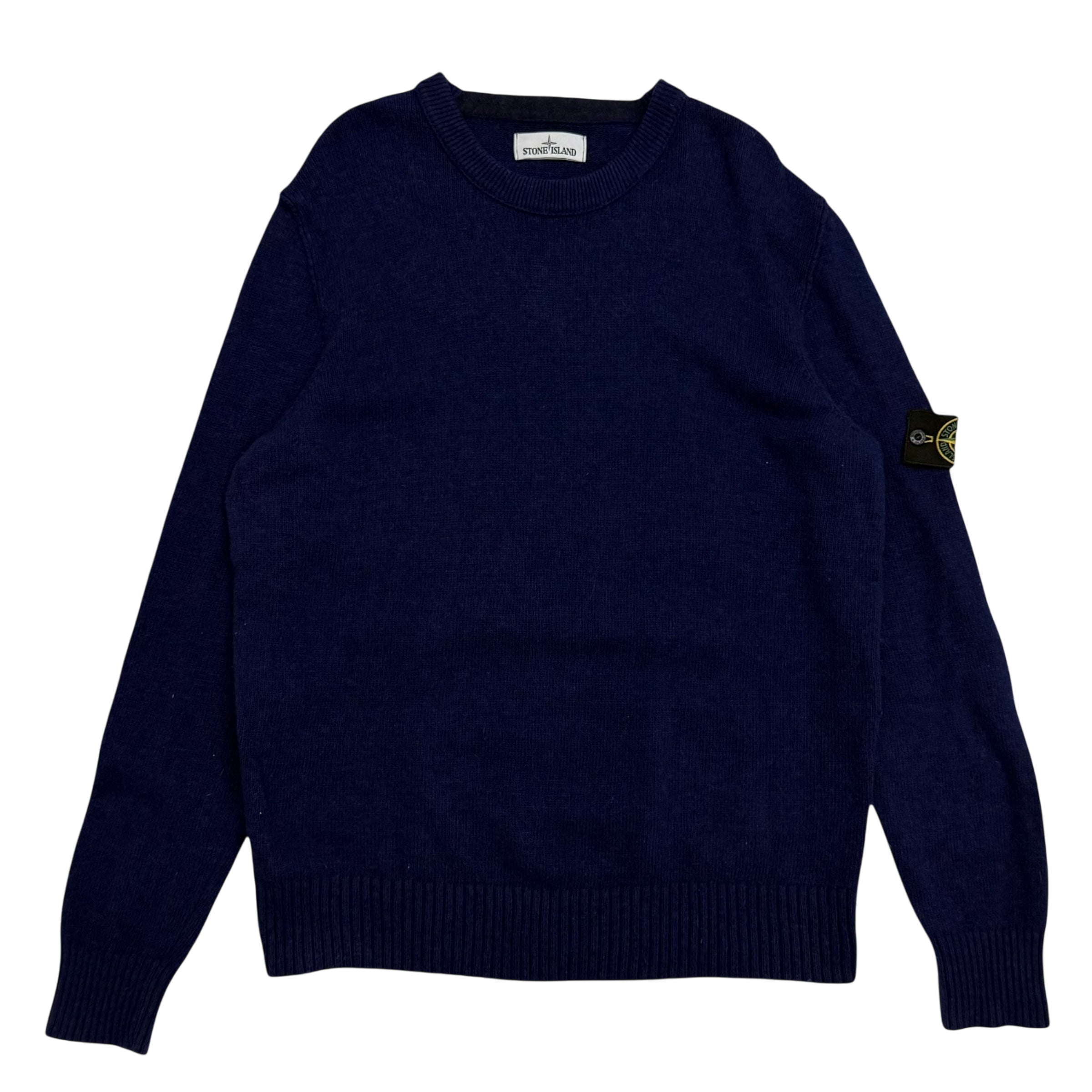 Stone Island AW16 Wool Blend Knit Sweatshirt Navy (Size XXL)