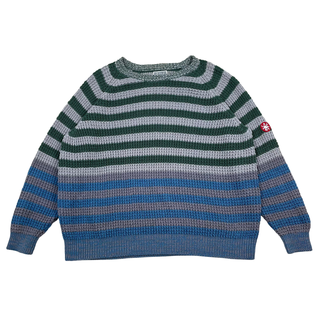 Cav Empt AW18 Striped Waffle Knit Crewneck Sweatshirt Multicolour (Fits L-XL)