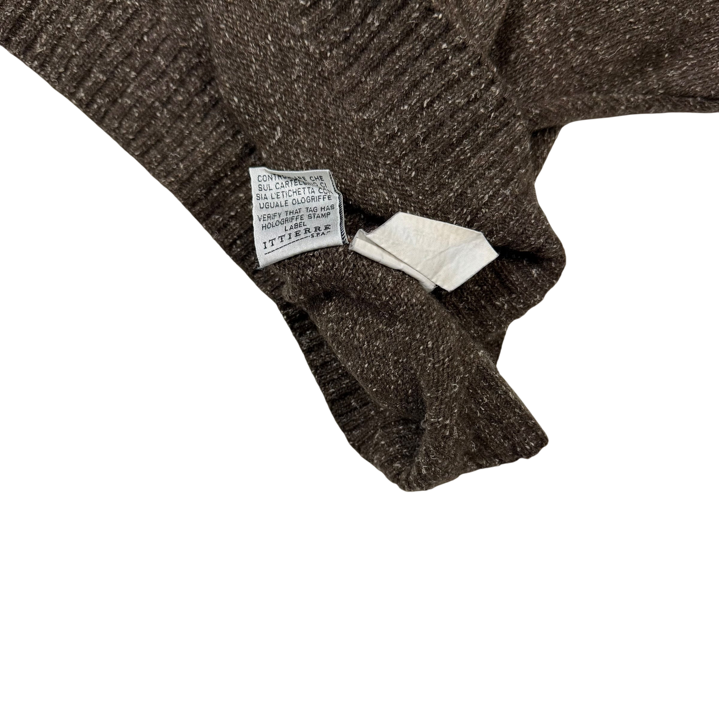 Versace 90s Medusa Logo Embroidered Wool Sweatshirt Brown (Size XL)