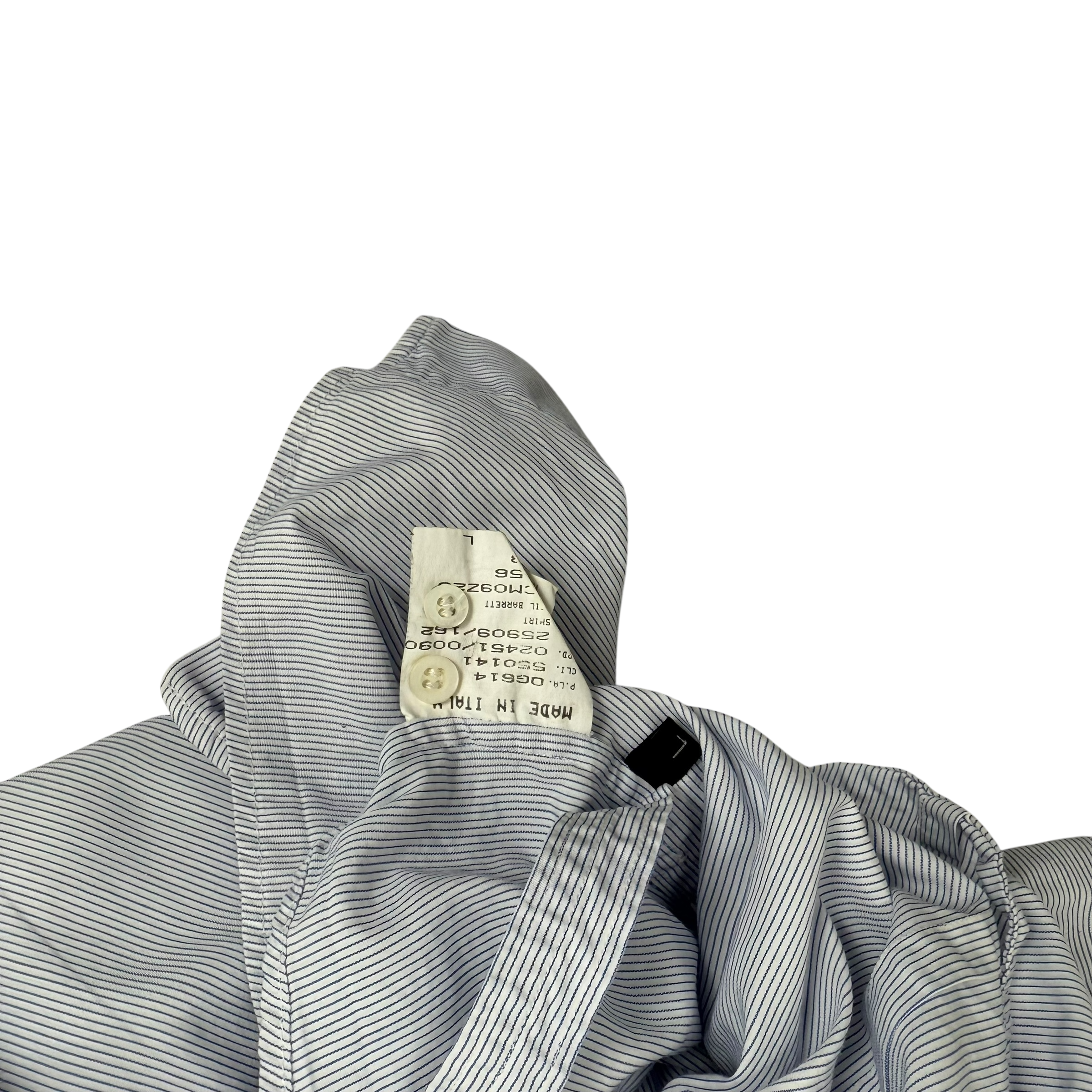 Neil Barret Double Pocket Pinstripe Shirt Blue/White (Fits S-M)