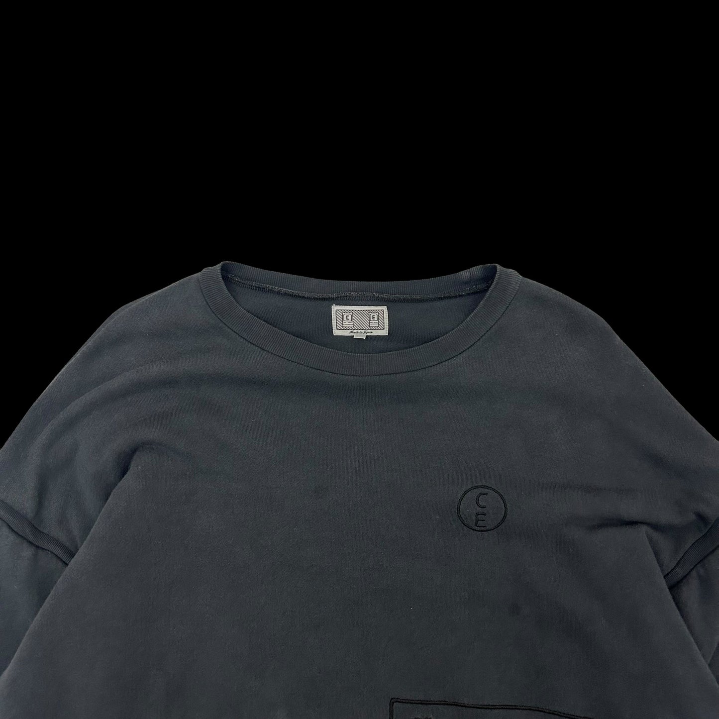 Cav Empt Overdyed Double Fleece Lined Crewneck Charcoal (Fits XL)