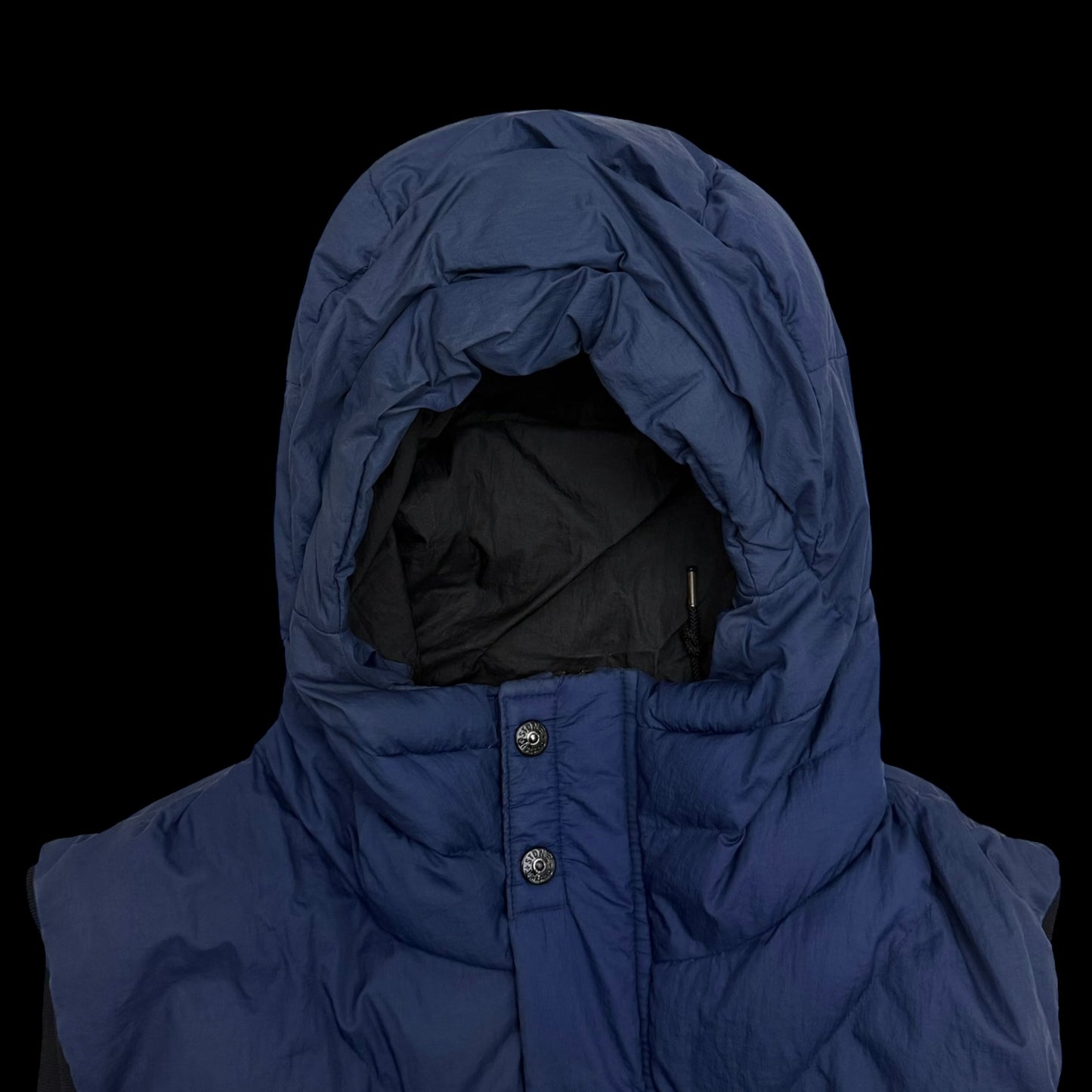 Stone Island AW11 Opaque Nylon Tela Down Puffer Gilet Navy (Fits L)