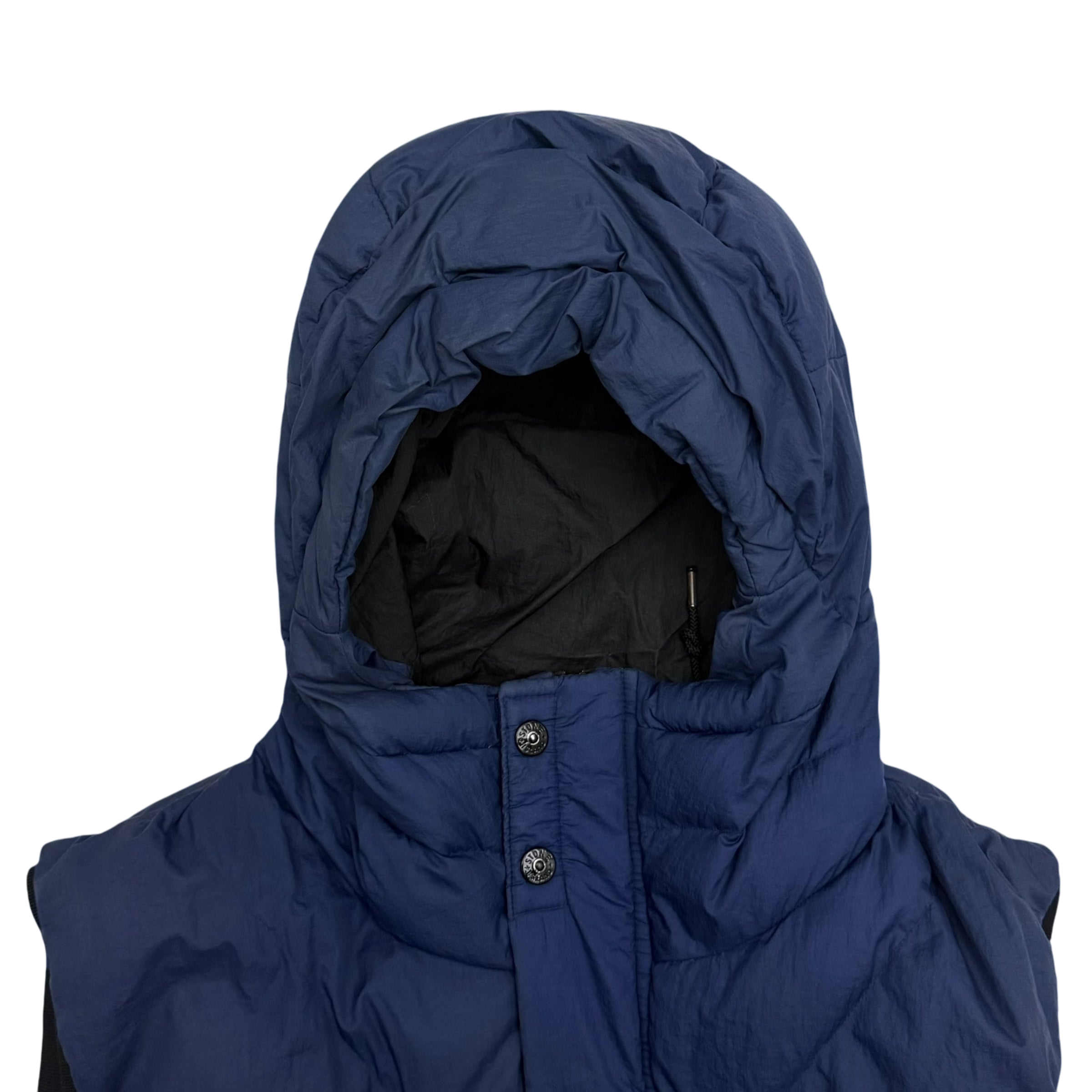 Stone Island AW11 Opaque Nylon Tela Down Puffer Gilet Navy (Fits L)