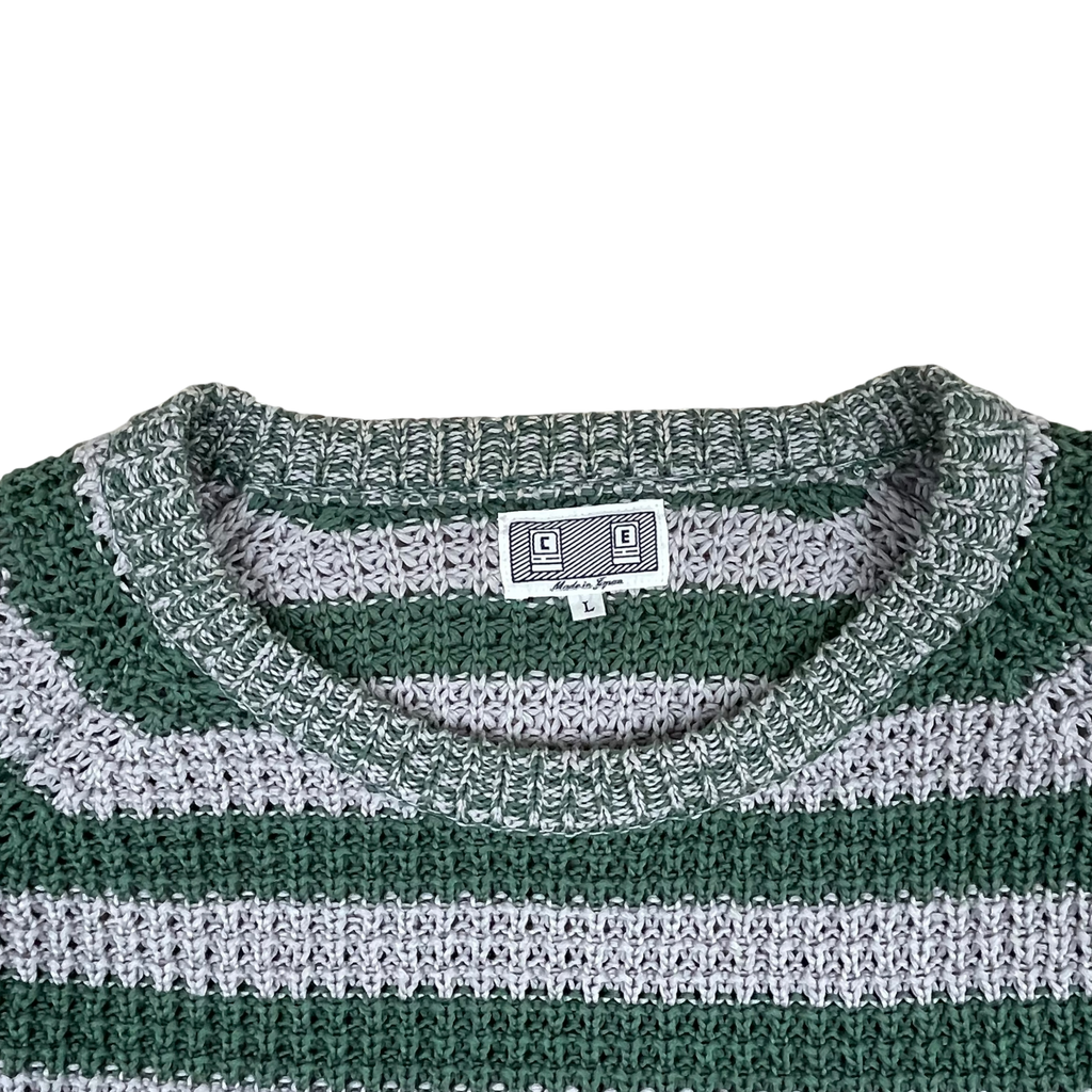 Cav Empt AW18 Striped Waffle Knit Crewneck Sweatshirt Multicolour (Fits L-XL)