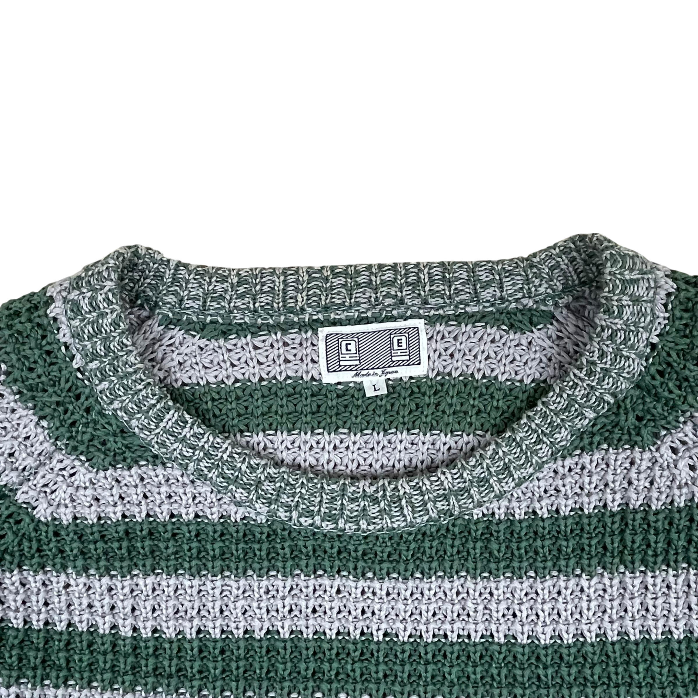 Cav Empt AW18 Striped Waffle Knit Crewneck Sweatshirt Multicolour (Fits L-XL)
