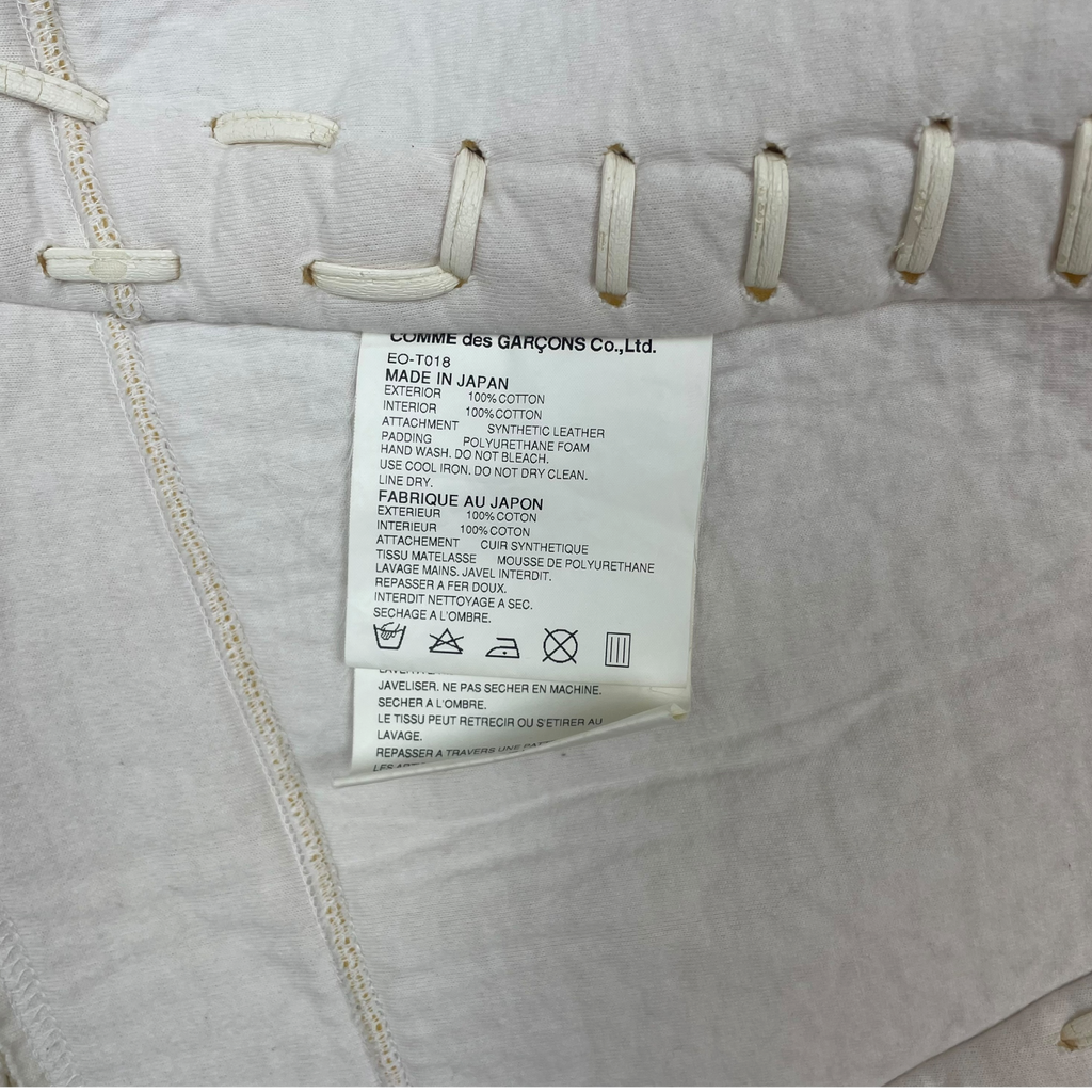 Comme des Garçons AD2004 Poly Zip Lace Up Jacket White (Size M)