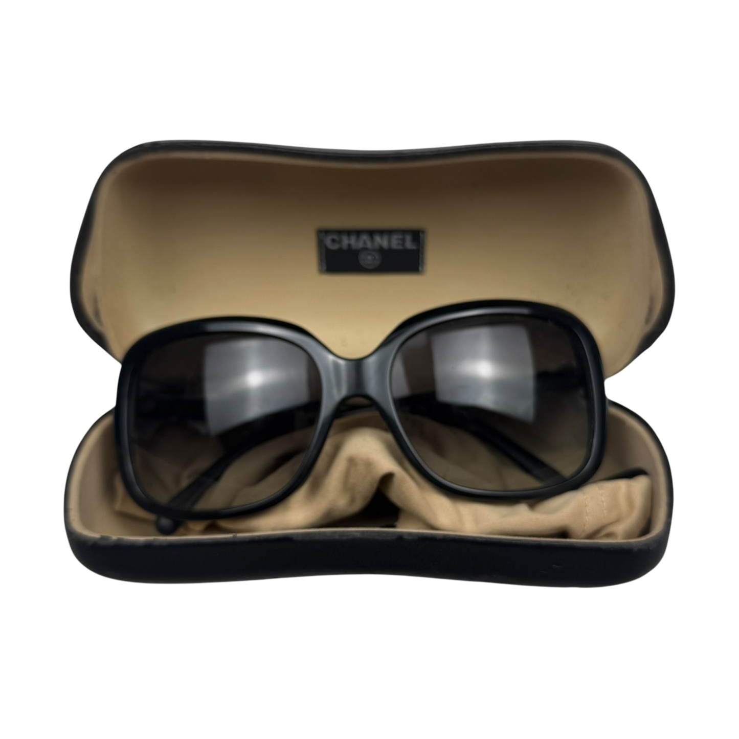 Chanel Bow Sunglasses Black/White