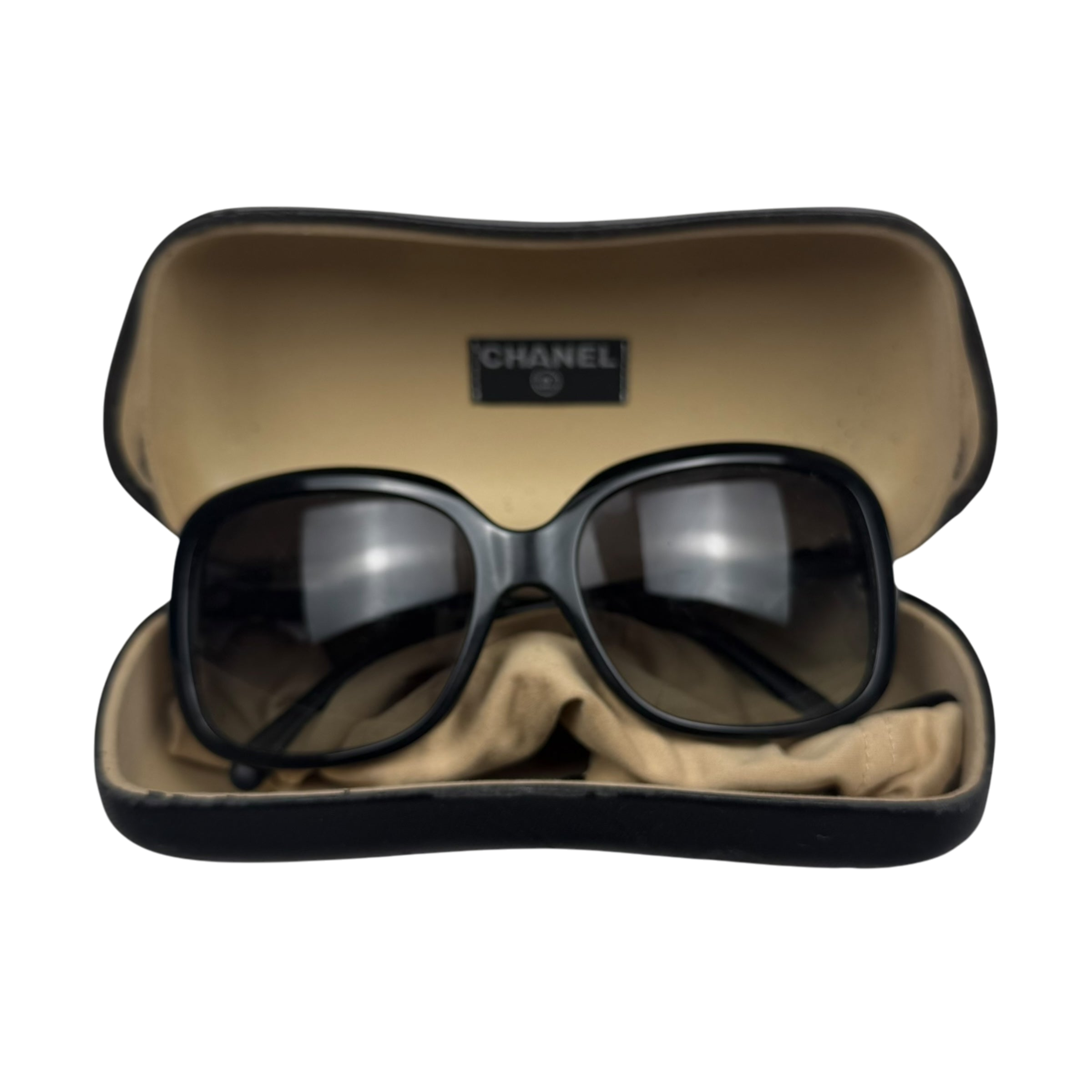 Chanel Bow Sunglasses Black/White