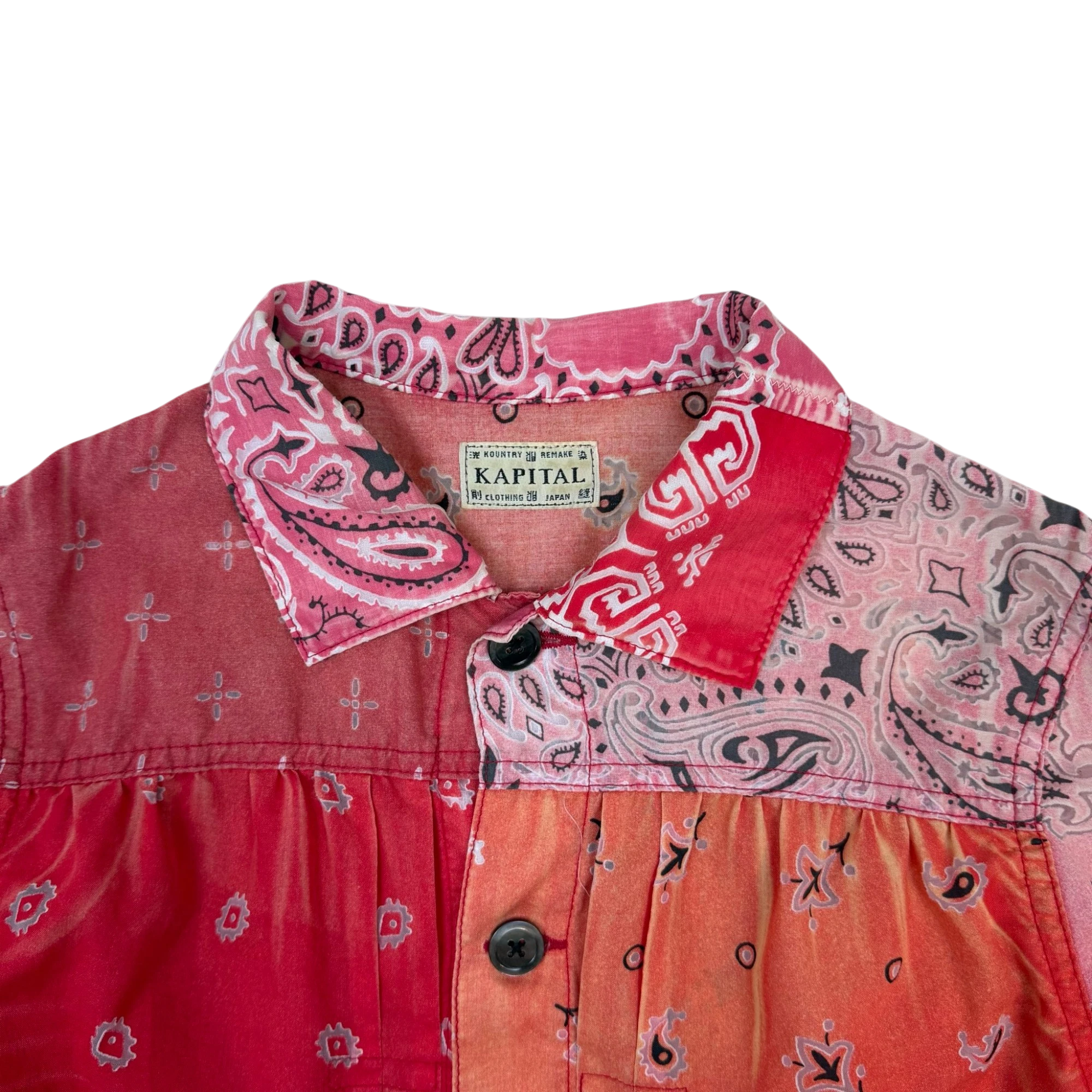 Kapital Bandana Patchwork Trucker Jacket Red (Size 1 / S)