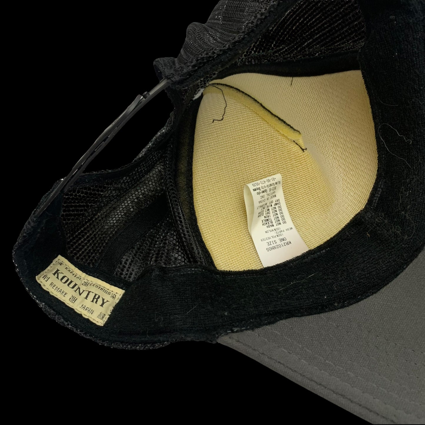 Kapital Kountry Pearl Grey / Black Trucker Cap