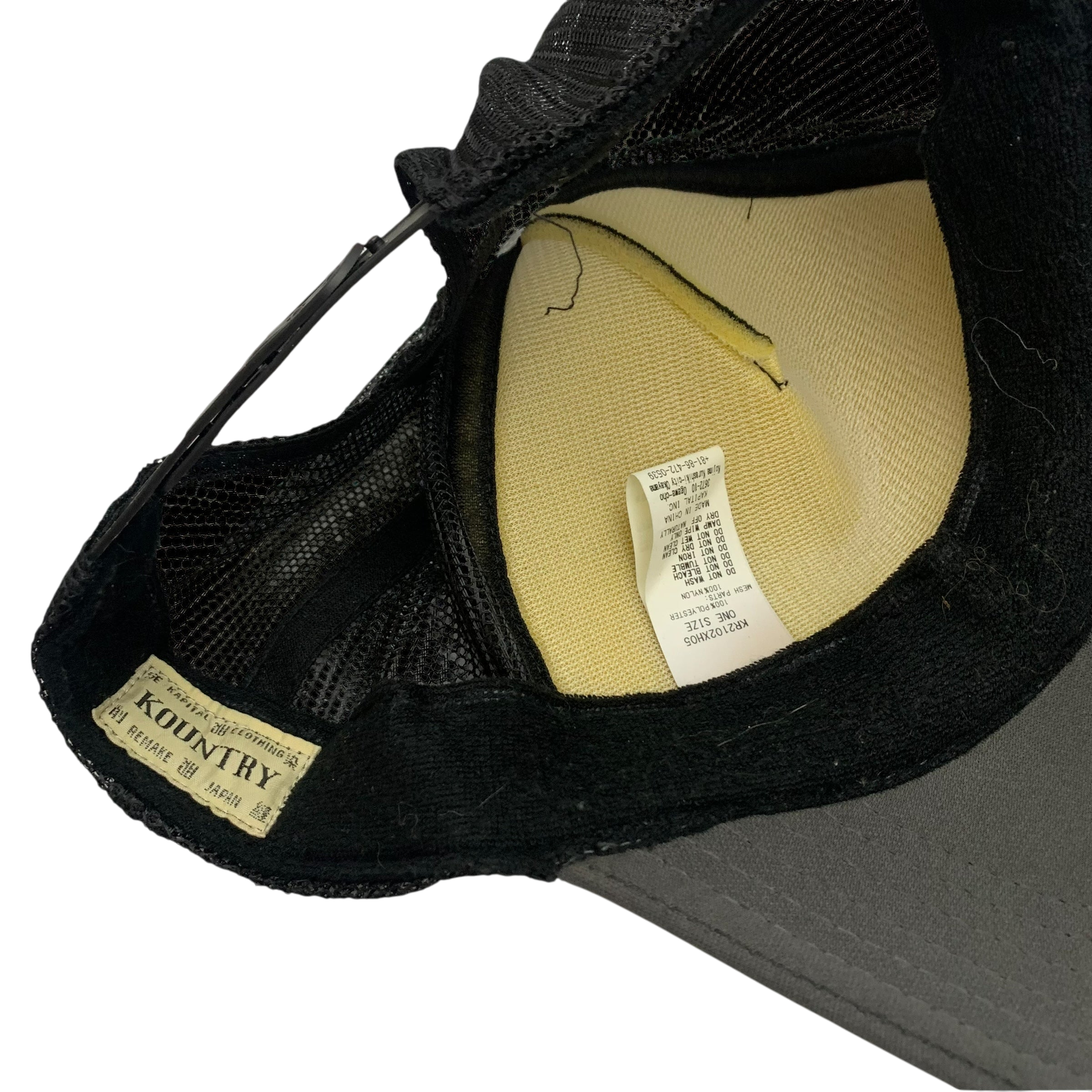 Kapital Kountry Pearl Grey / Black Trucker Cap