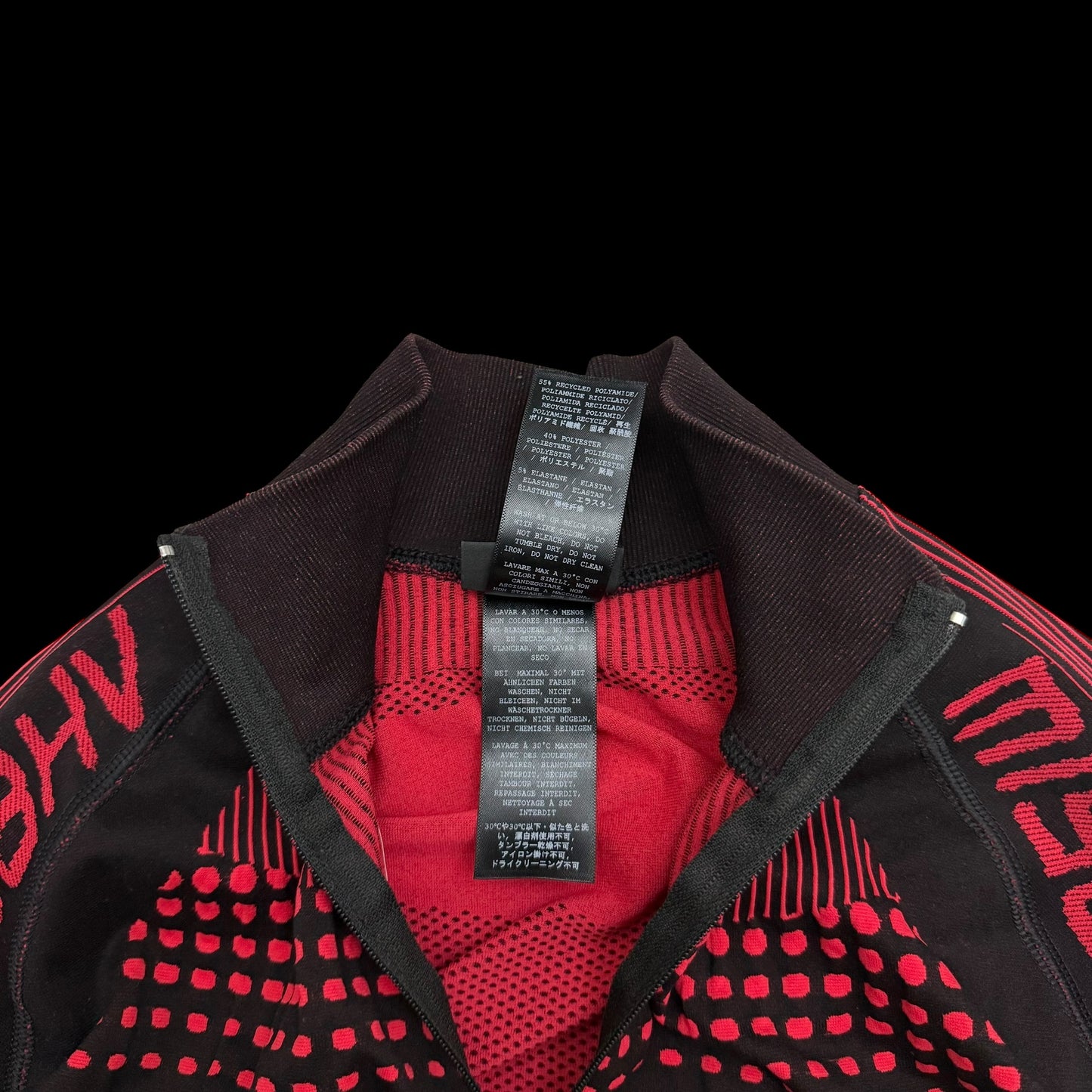 MISBHV Sport Active Quarter-Zip Longsleeve Top Red/Black (Fits M-XL)