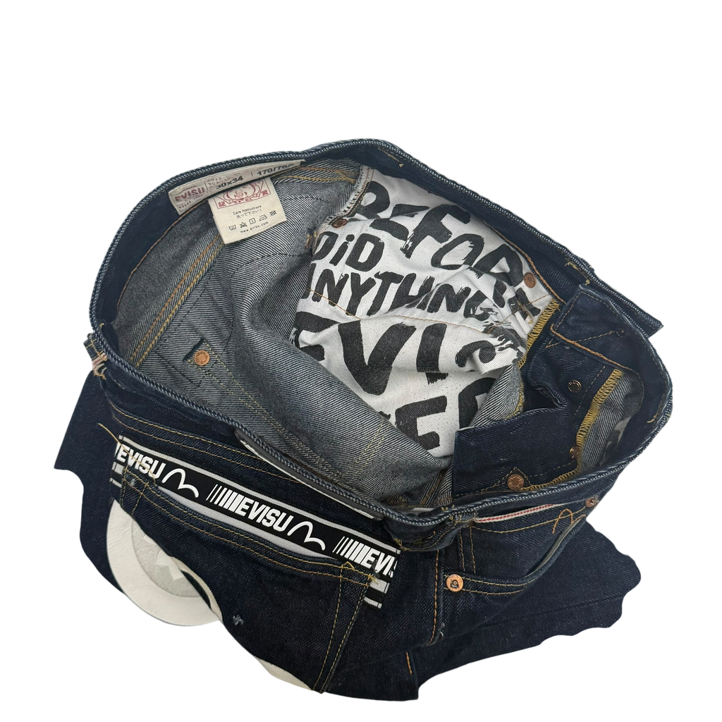 Evisu White Print Daicock Jeans
(Size 30”)