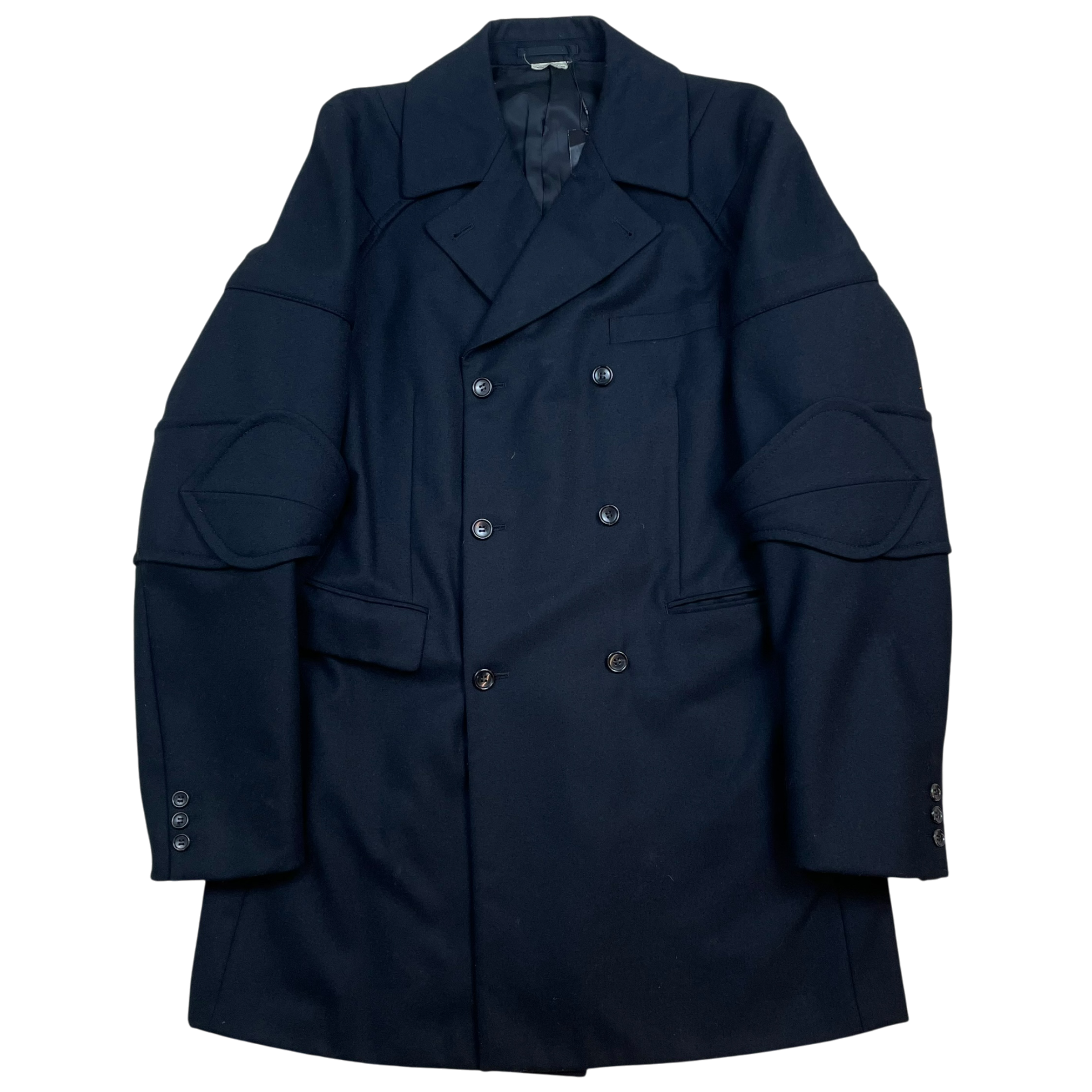 Comme Des Garcons Homme Plus AD2016 Buckle Armour Wool Coat (Size L)