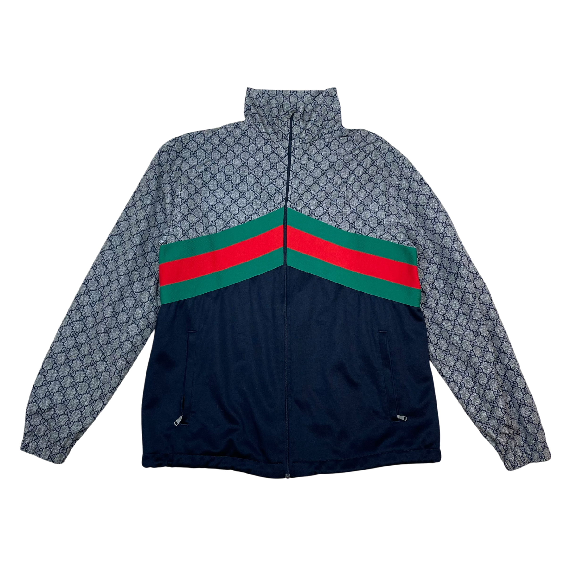 Gucci GG Monogram Nylon Wind Breaker Beige/Black (Size M)