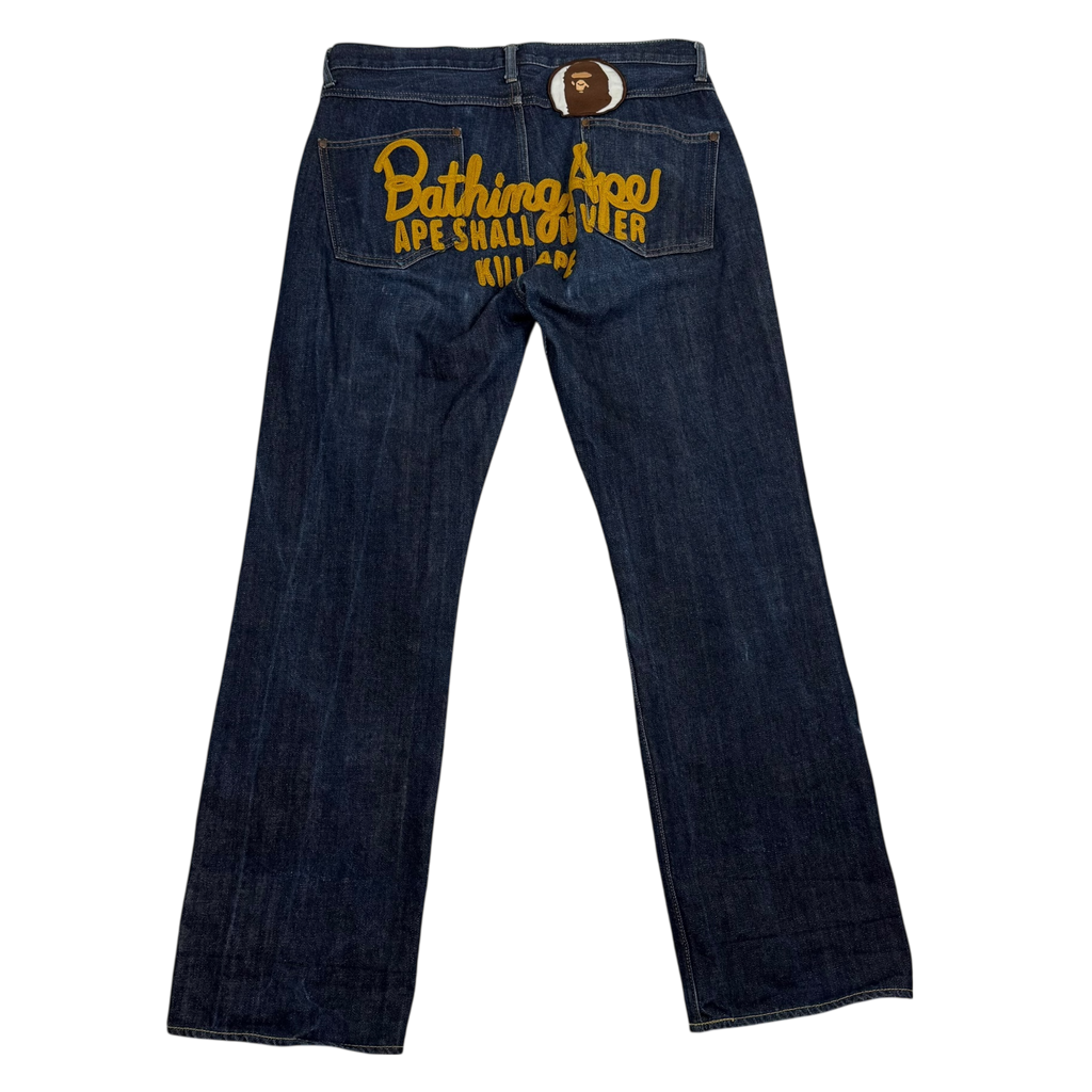 A Bathing Ape (Bape) 1992 Type-2 Chain Stitch Logo Jeans (Size M)