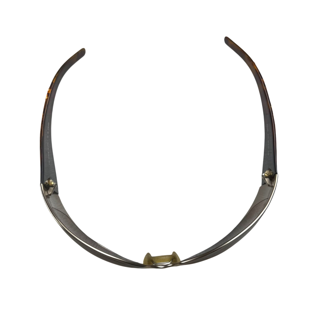 Fendi Metallic Shield Wrap Sunglasses Brown