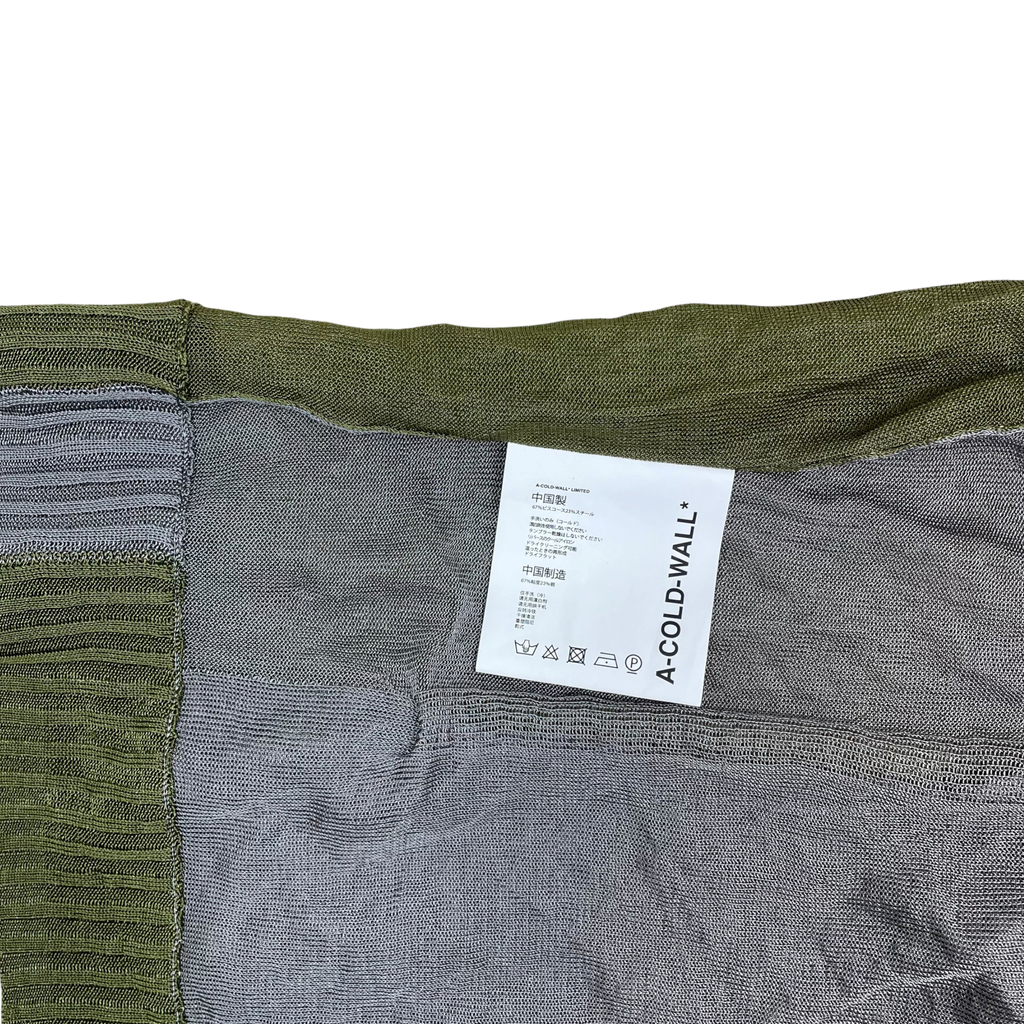 A-COLD-WALL* (ACW) Knit Vest Green/Grey (Size L)