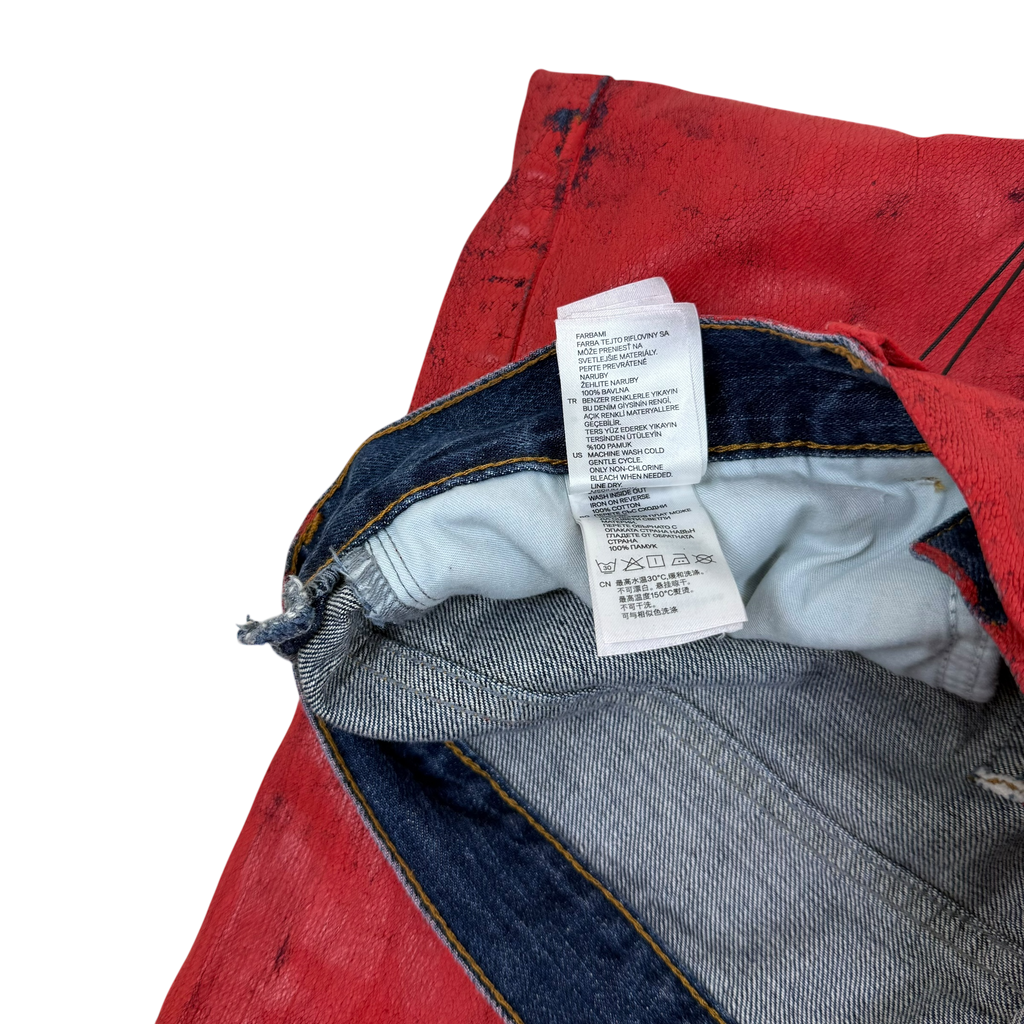 Maison Margiela x H&M 2012 Painted Jeans Red (Size 33”)