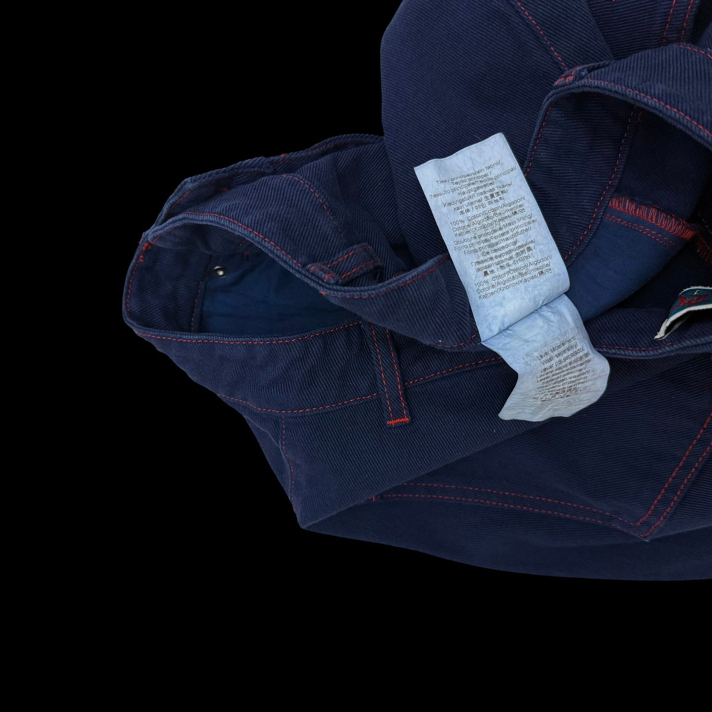 Kenzo Paris Memento Collection Twisted Dart Indigo Jeans (Size 31”)