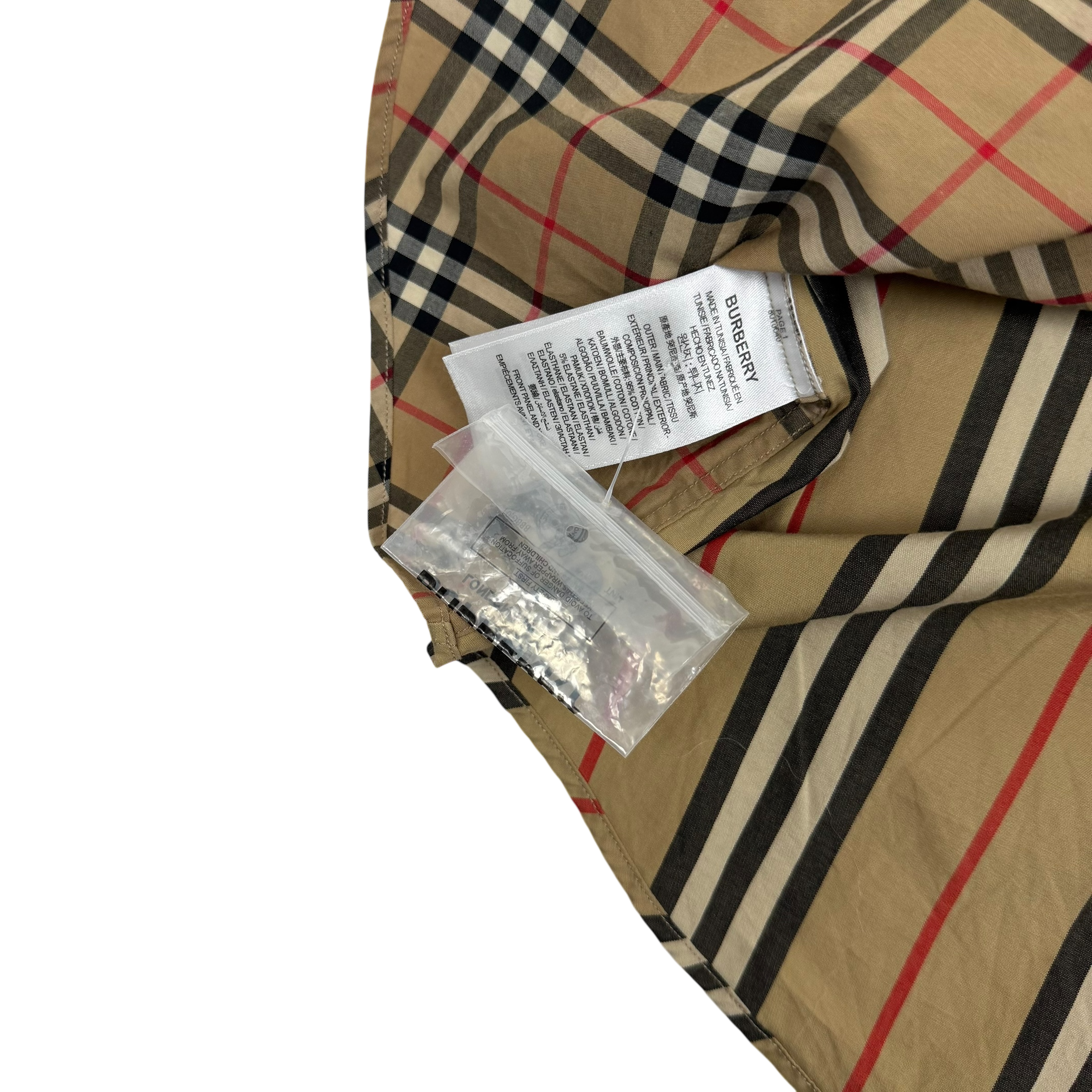 Burberry Patchwork Nova Check Long Sleeve Shirt (Size L)