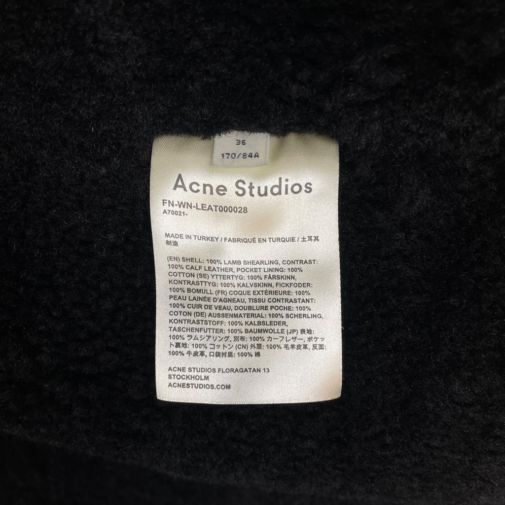 Acne Studios Shearling Fur Jacket Black (Size 36)