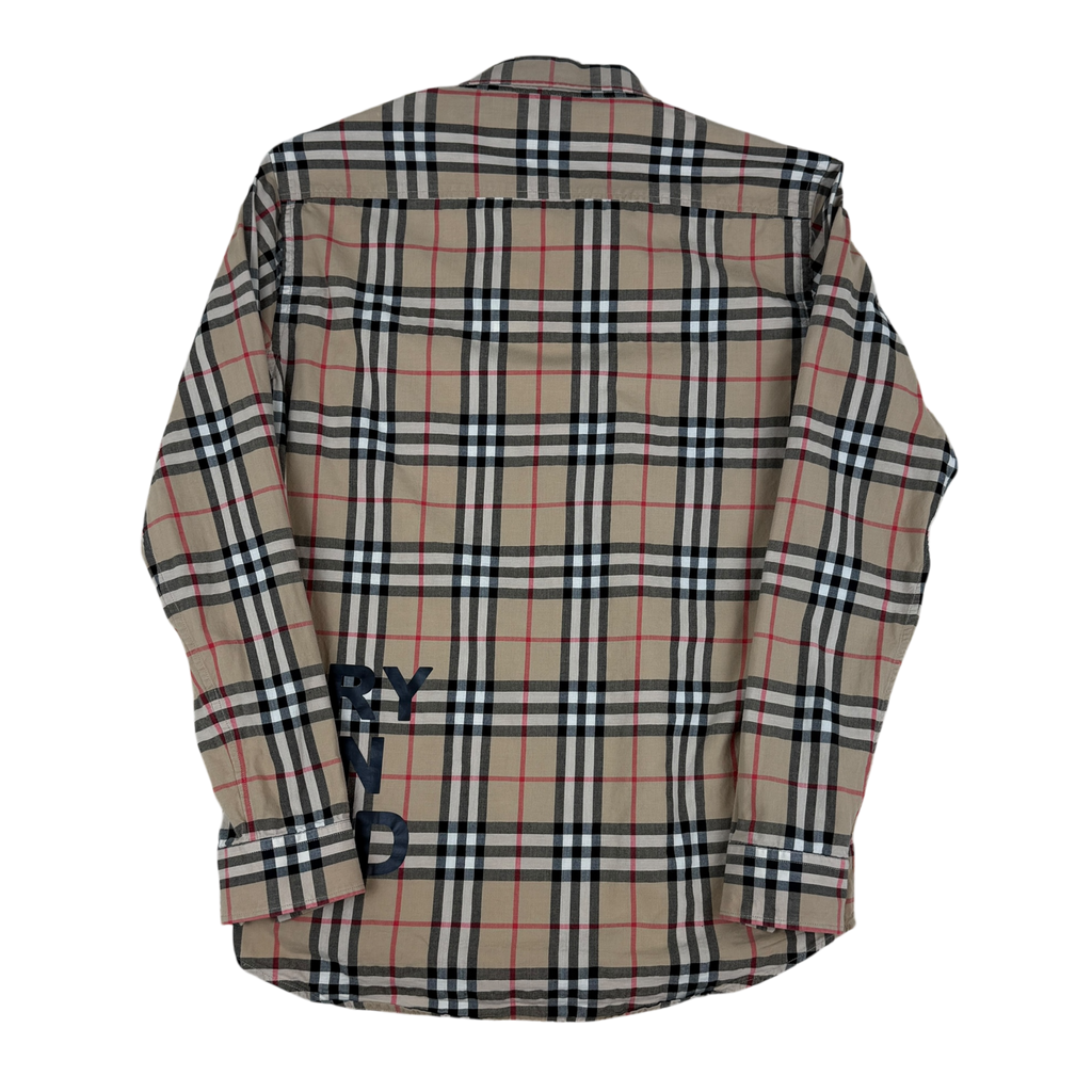 Burberry Nova Check Logo Button-Up Shirt (Size S)