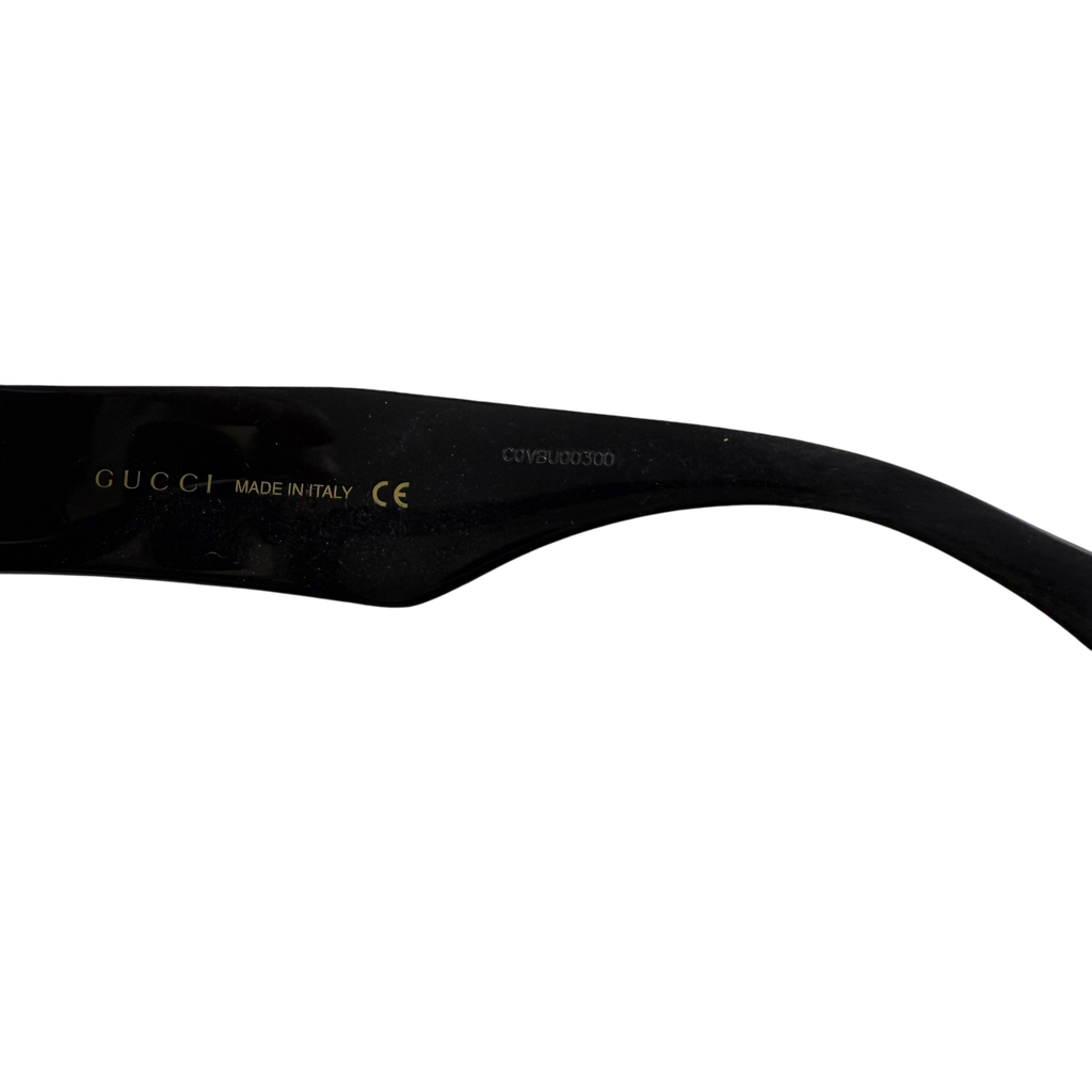 Gucci Oversized Square-Frame Sunglasses Black/Cream