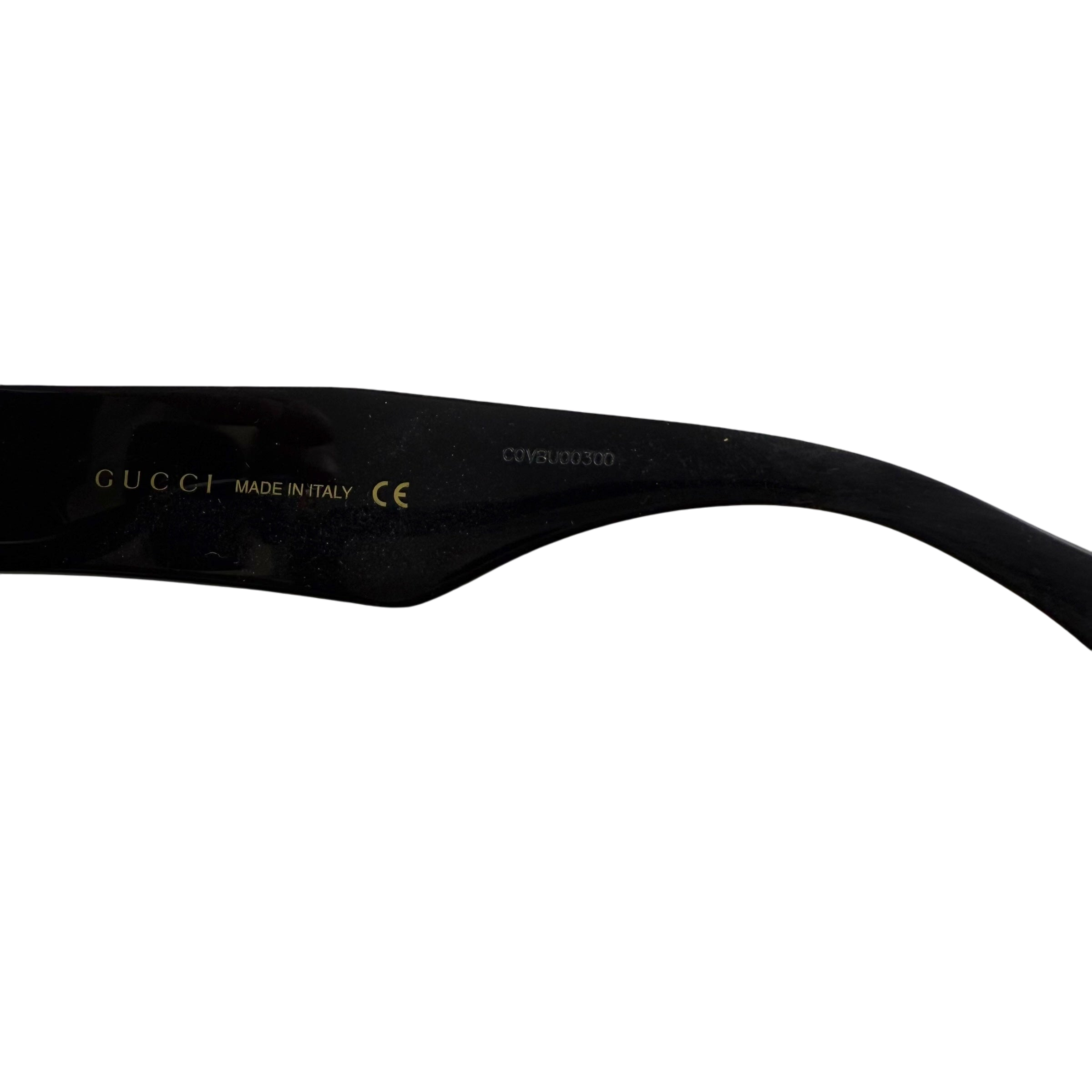 Gucci Oversized Square-Frame Sunglasses Black/Cream