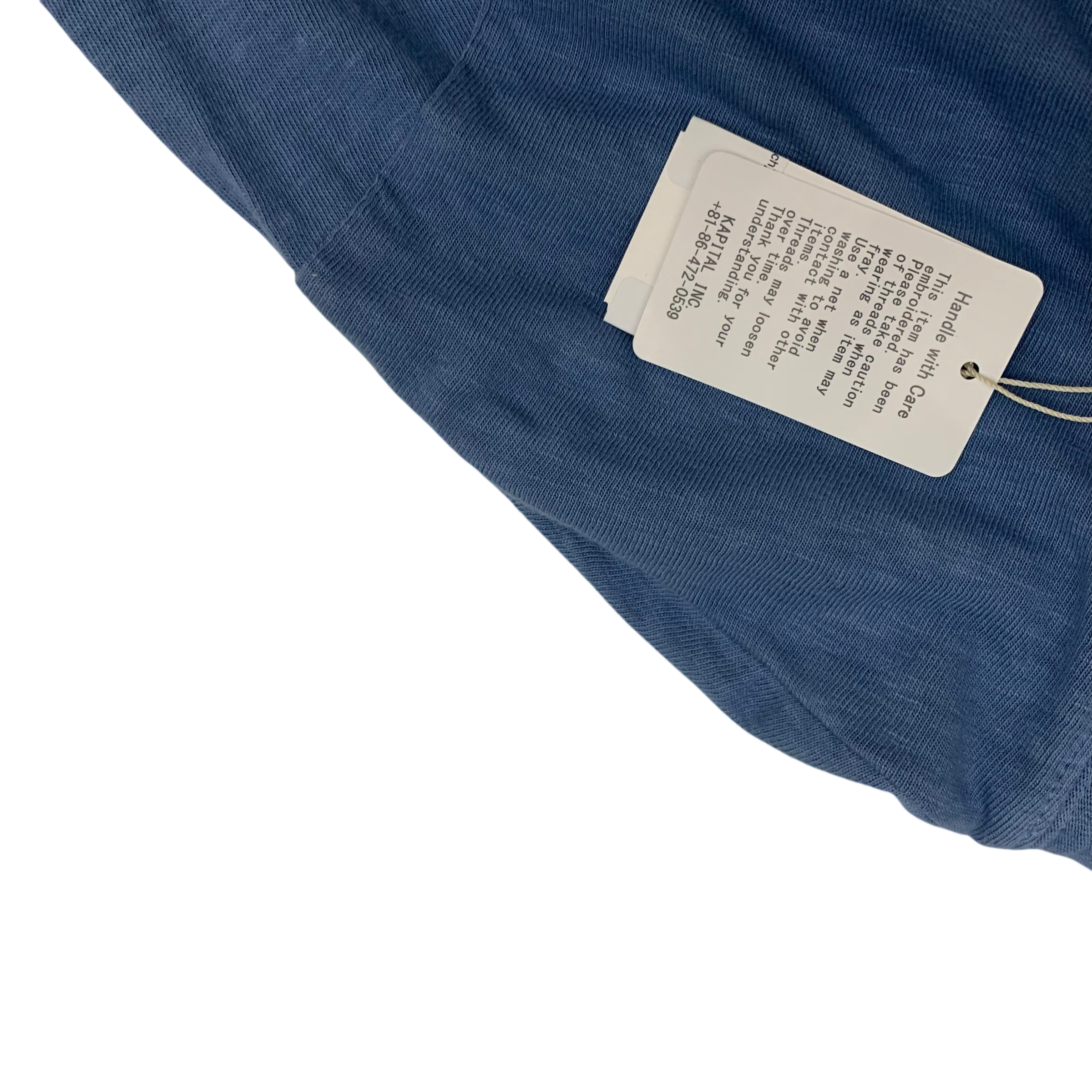 Kapital 18.5 Jersey Hippie Long Sleeve T-Shirt Blue