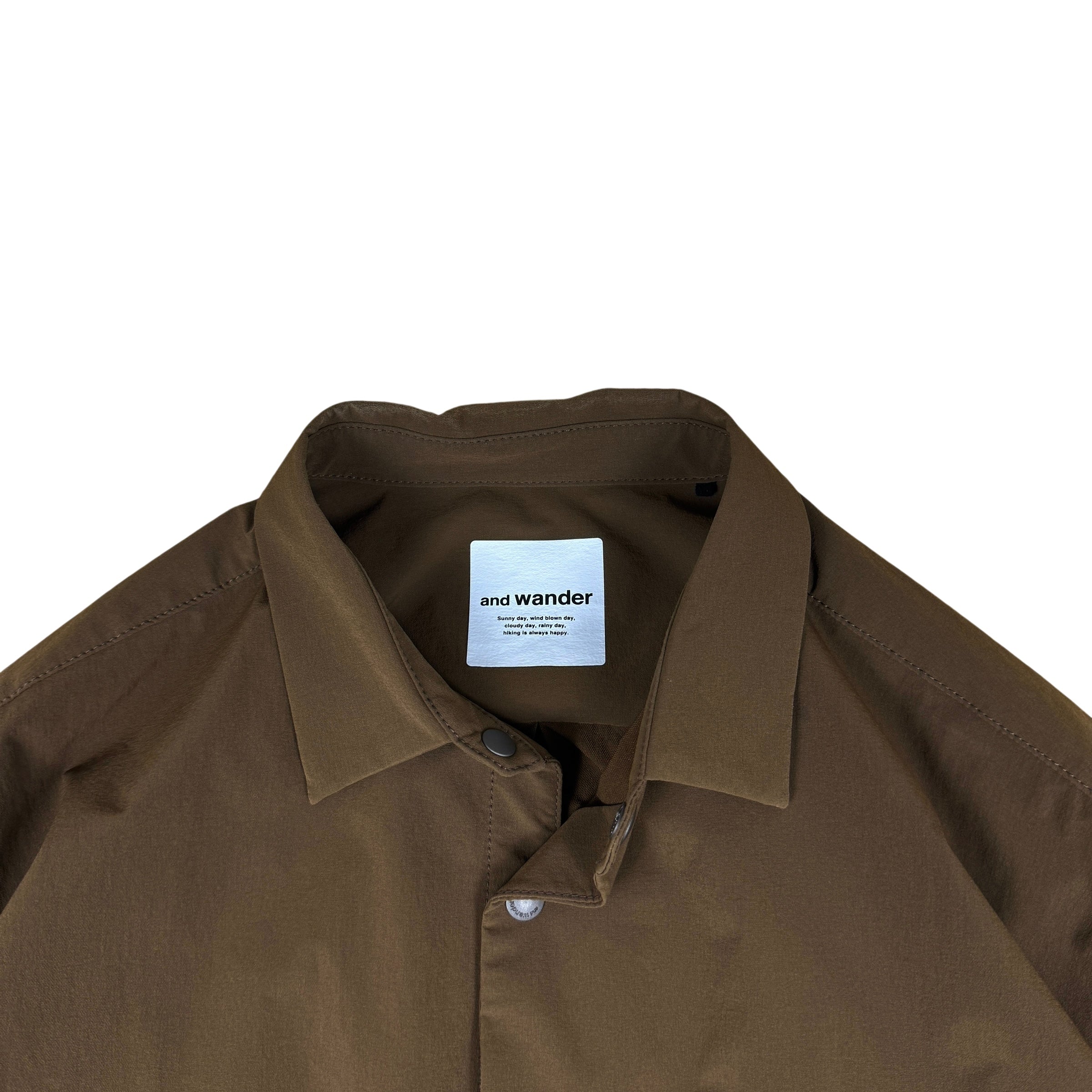 And Wander Nylon Light Shirt Brown (Size S)