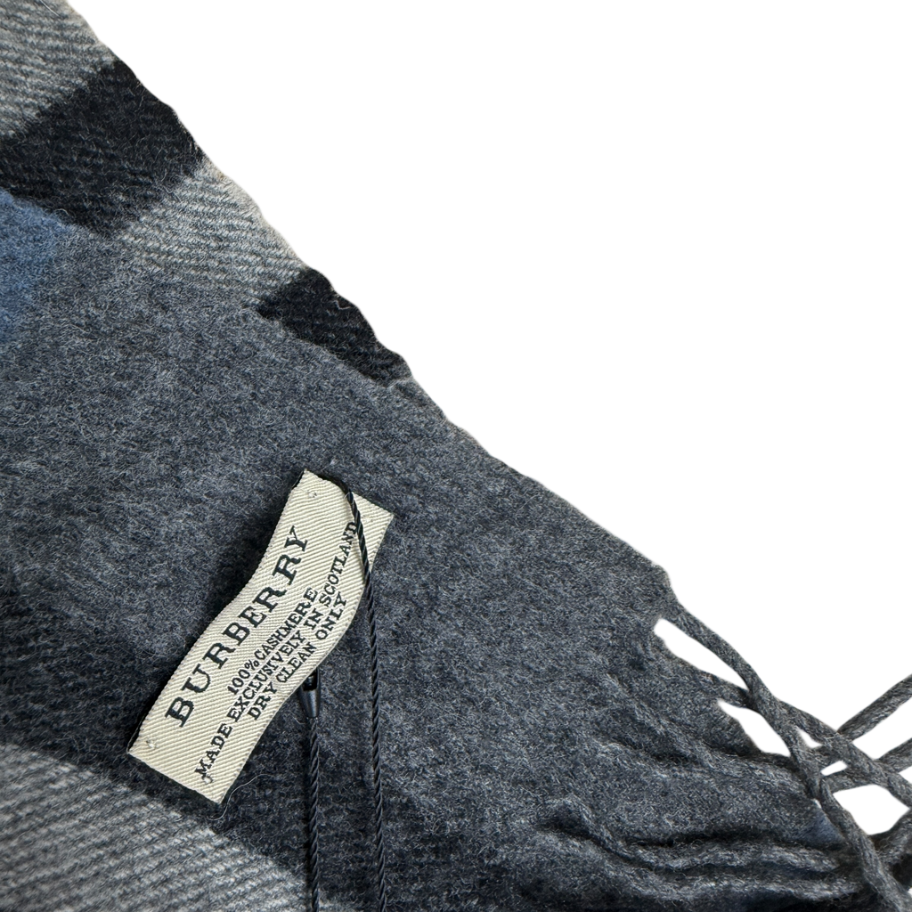Burberry Cashmere Nova Check Scarf Grey