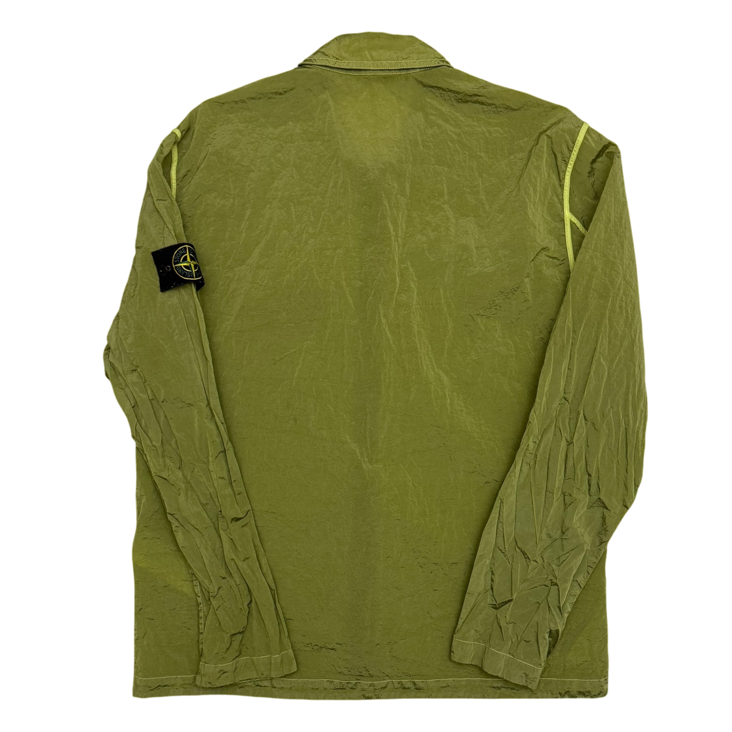 Stone Island Garment-Dyed Nylon Metal Overshirt ‘Lemon Green’ (Fits L-XL)