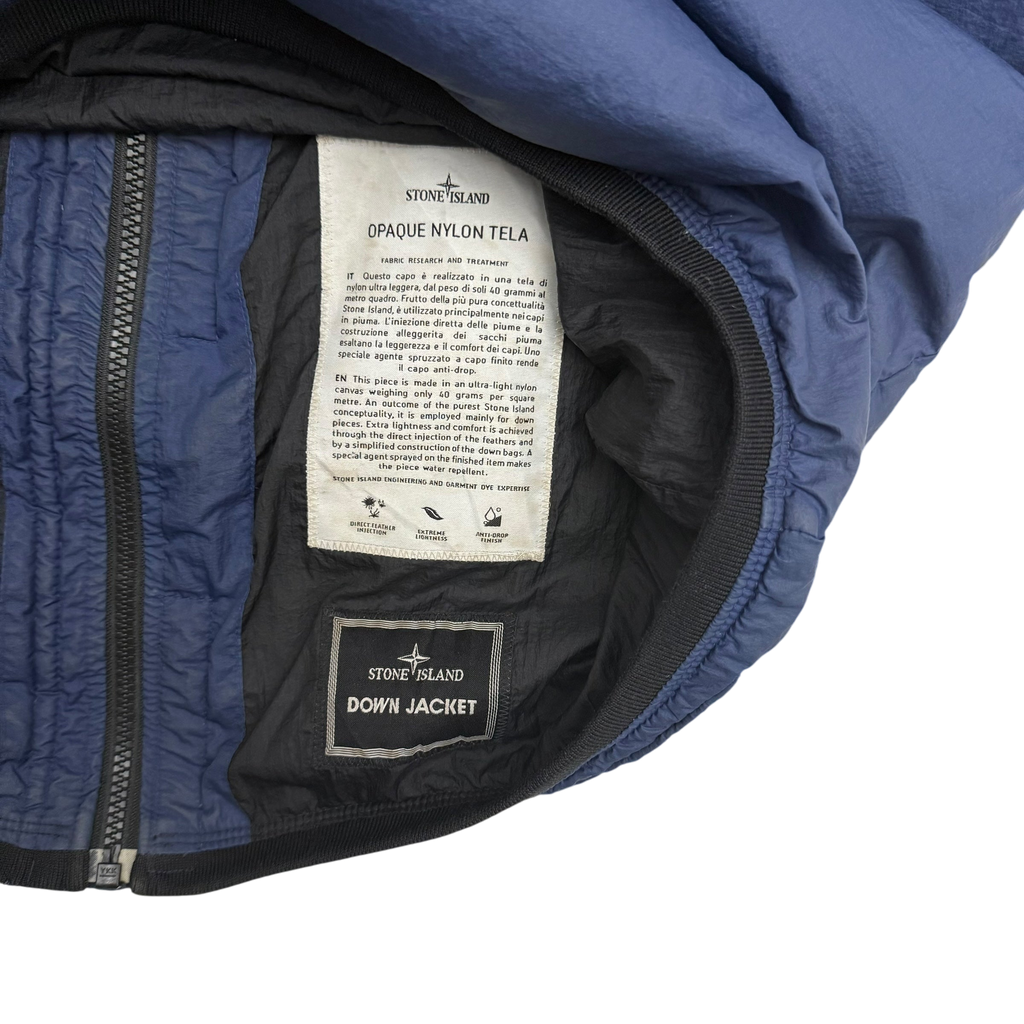 Stone Island AW11 Opaque Nylon Tela Down Puffer Gilet Navy (Fits L)