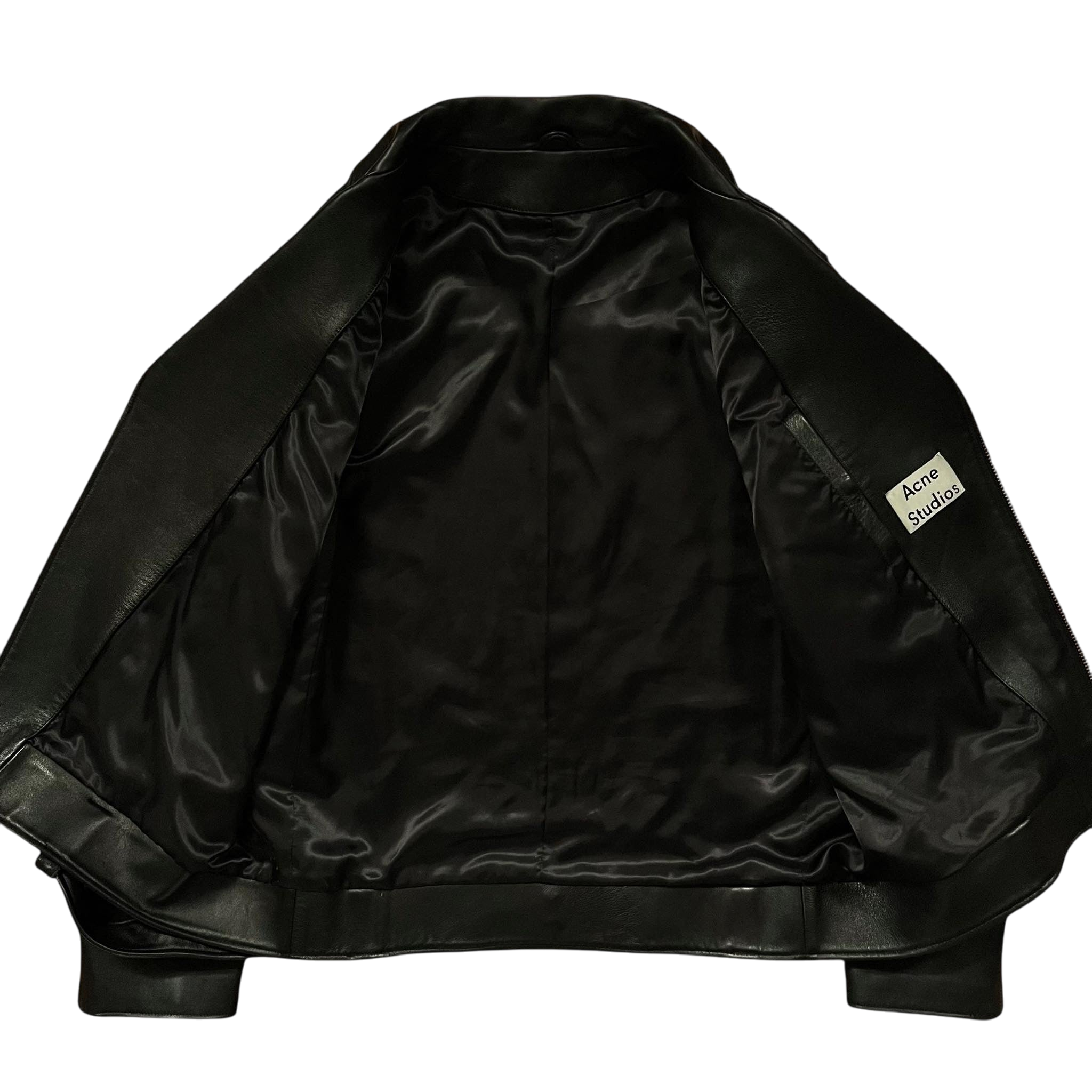 AW17 Acne Studios Nate Clean Black Leather Jacket (Fits L)
